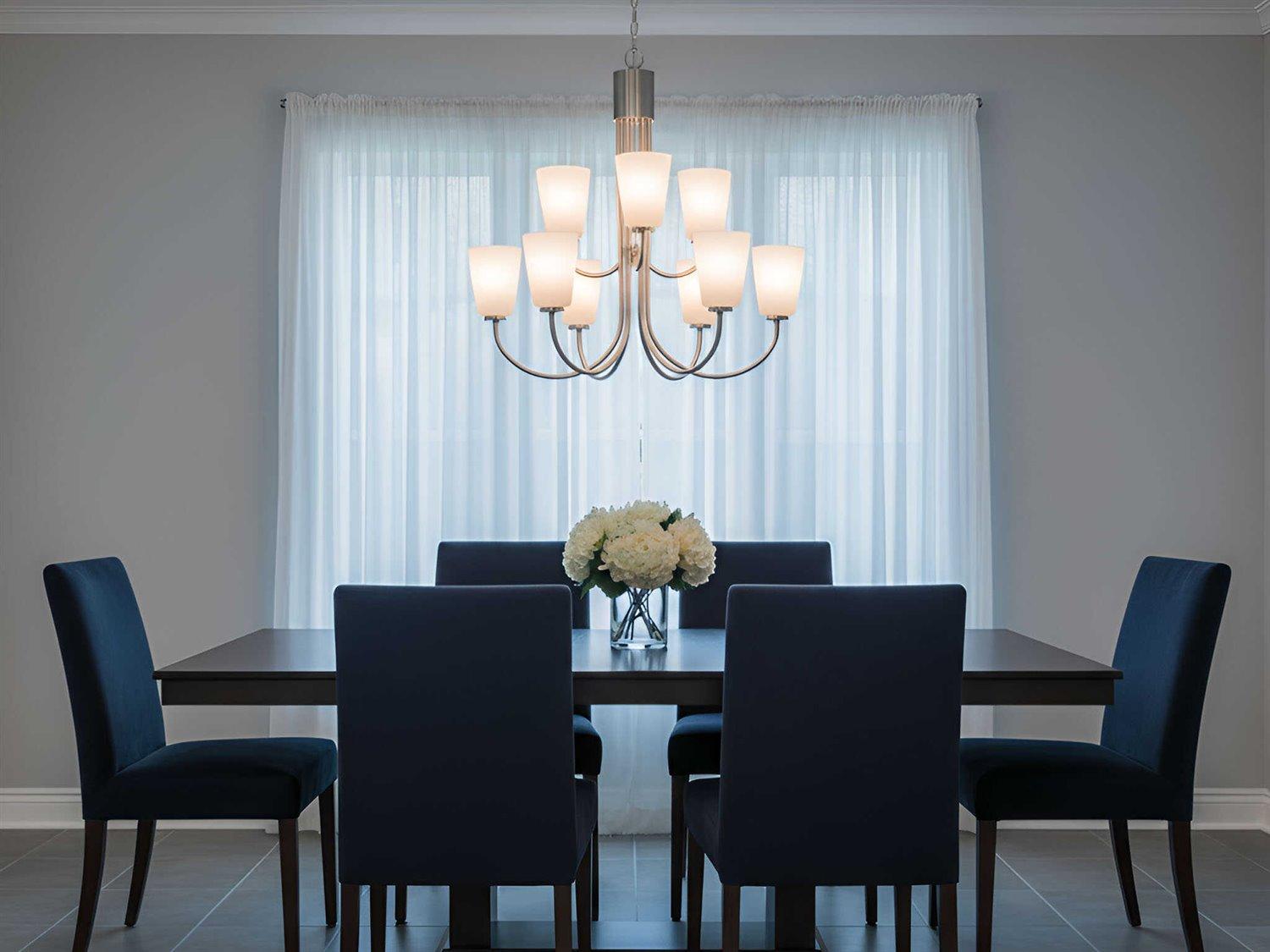 Generation Lighting Miles 9-Light Brushed Nickel Bell Chandelier