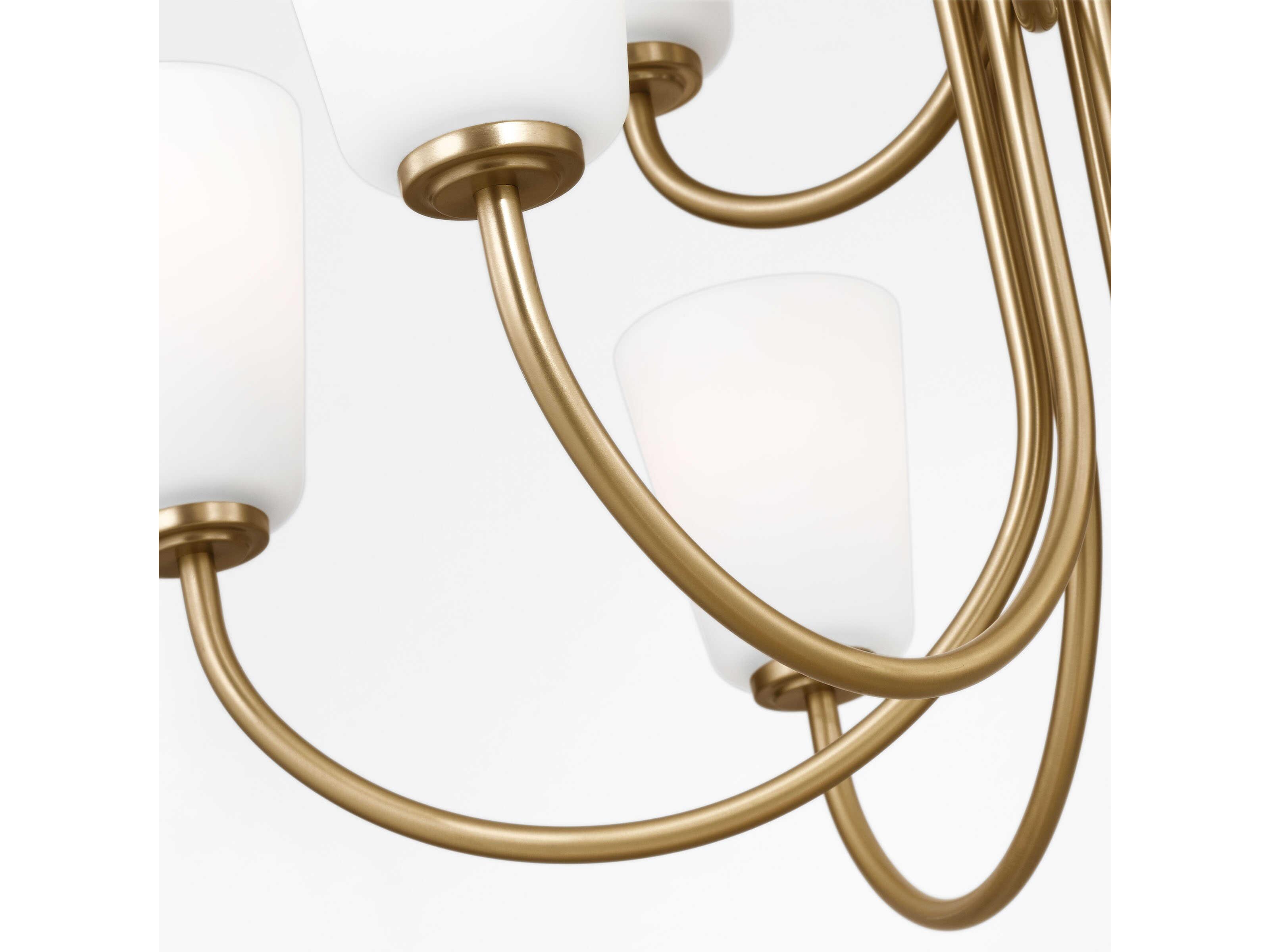 Generation Lighting Miles 9-Light Satin Brass Bell Chandelier