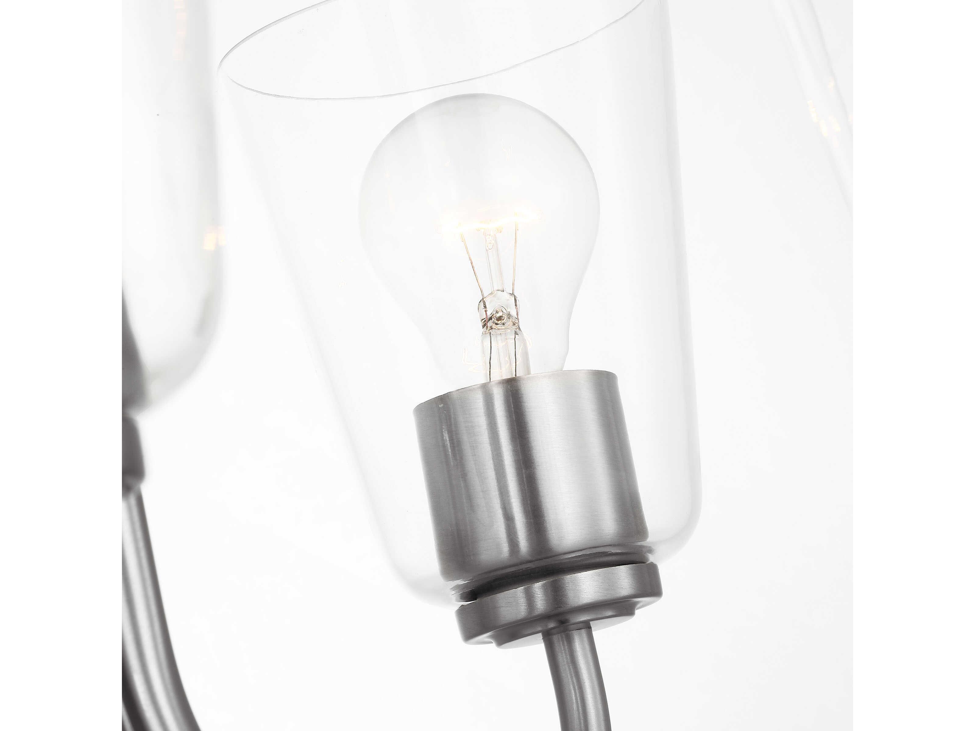 Generation Lighting Miles 5-Light Brushed Nickel Bell Chandelier