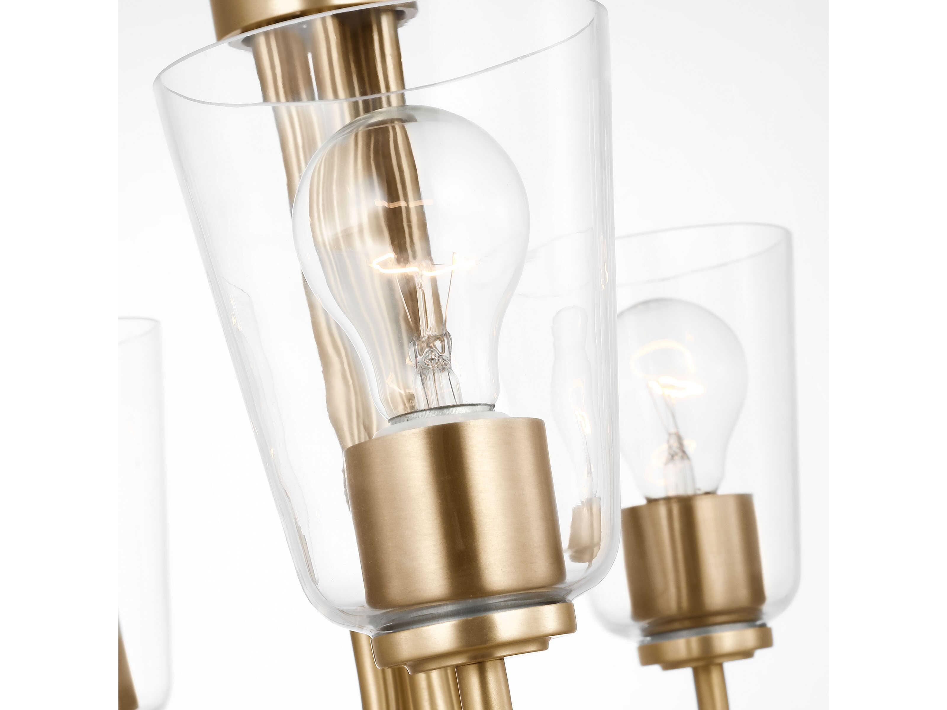 Generation Lighting Miles 5-Light Satin Brass Bell Chandelier