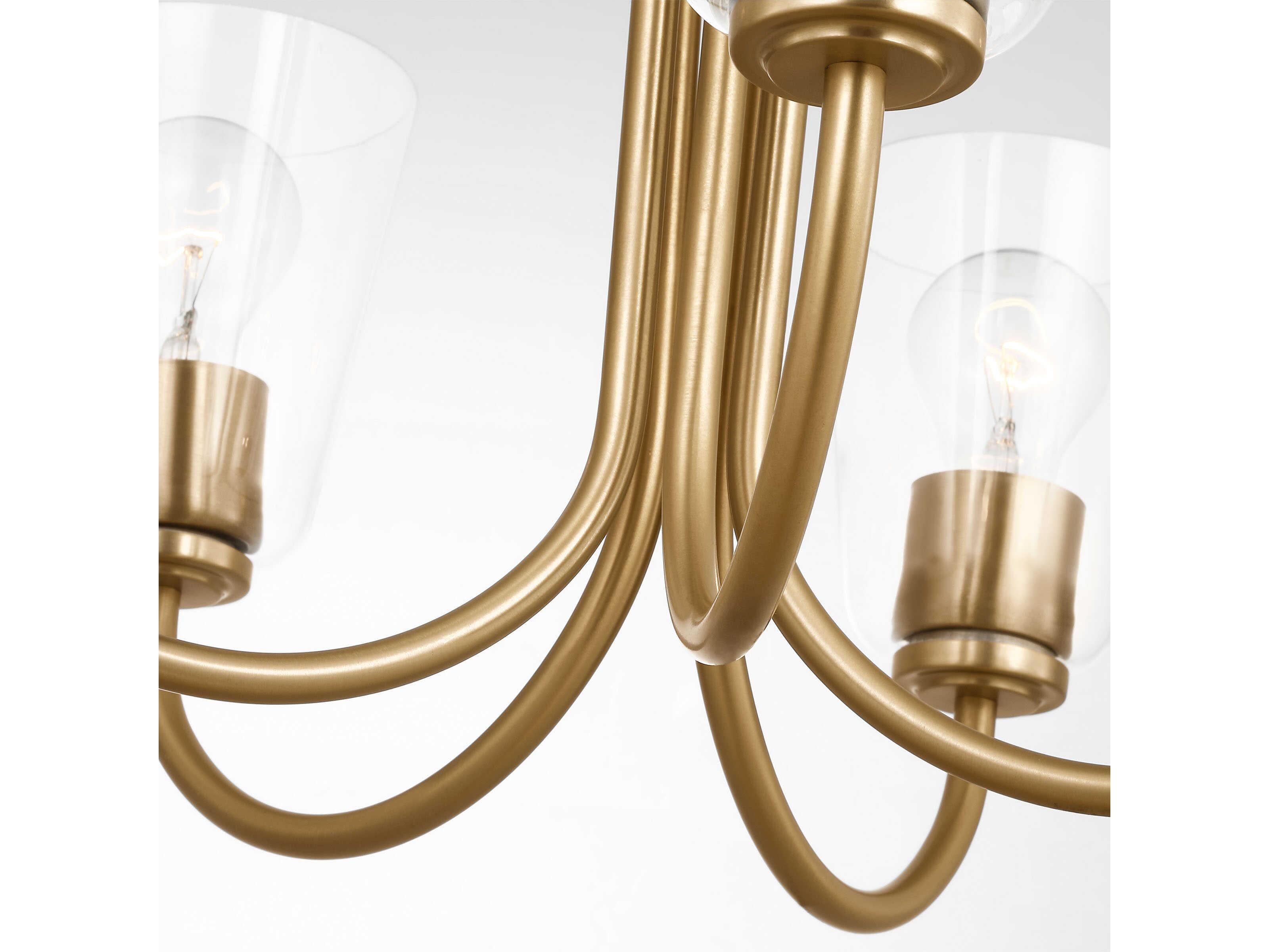 Generation Lighting Miles 5-Light Satin Brass Bell Chandelier