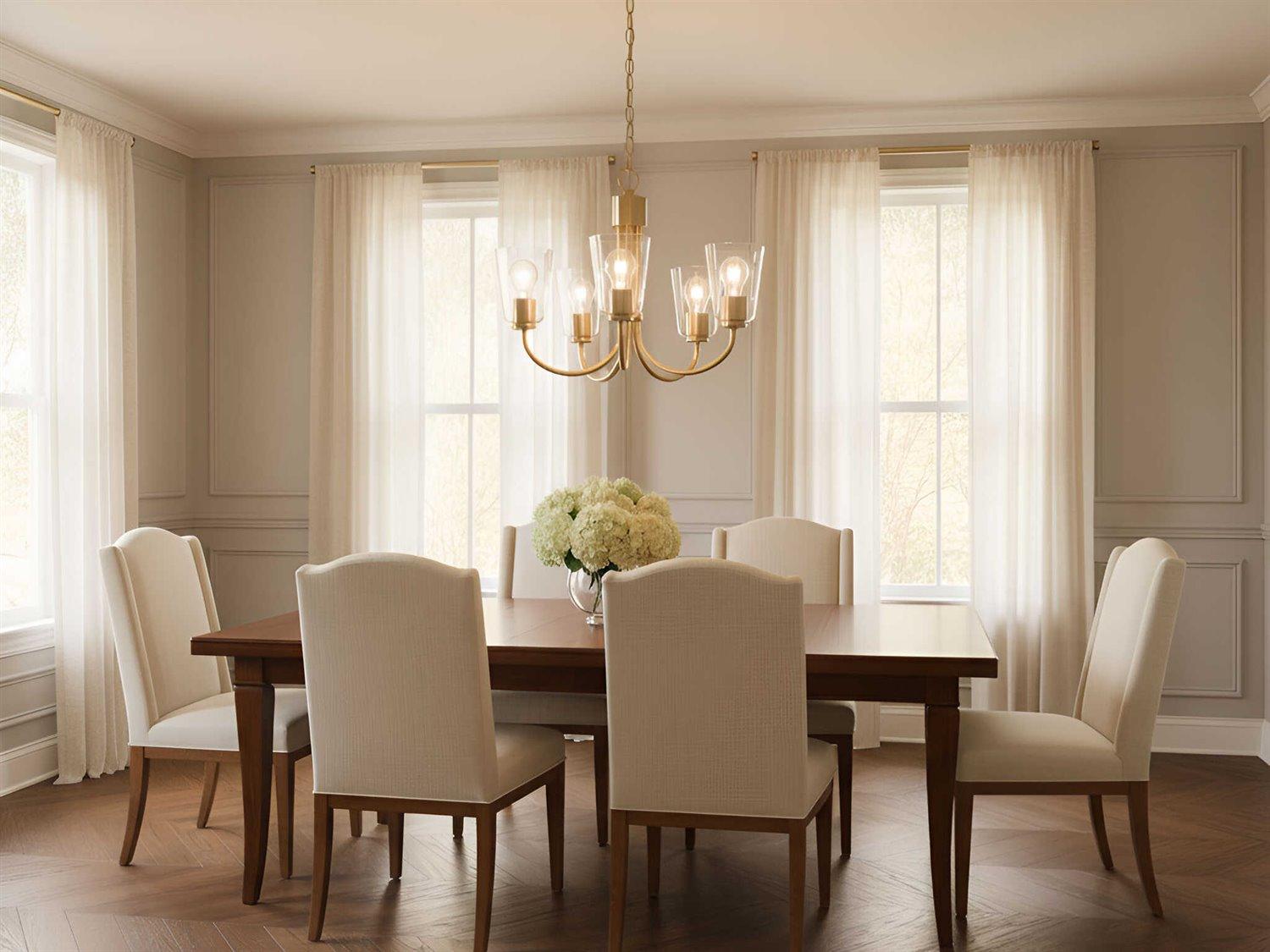 Generation Lighting Miles 5-Light Satin Brass Bell Chandelier