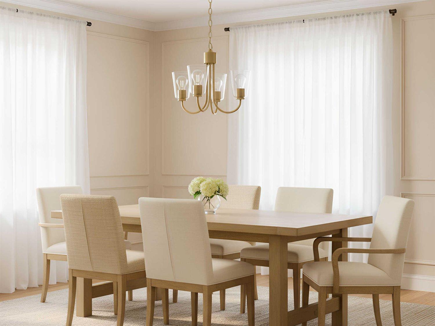 Generation Lighting Miles 3-Light Satin Brass Bell Chandelier