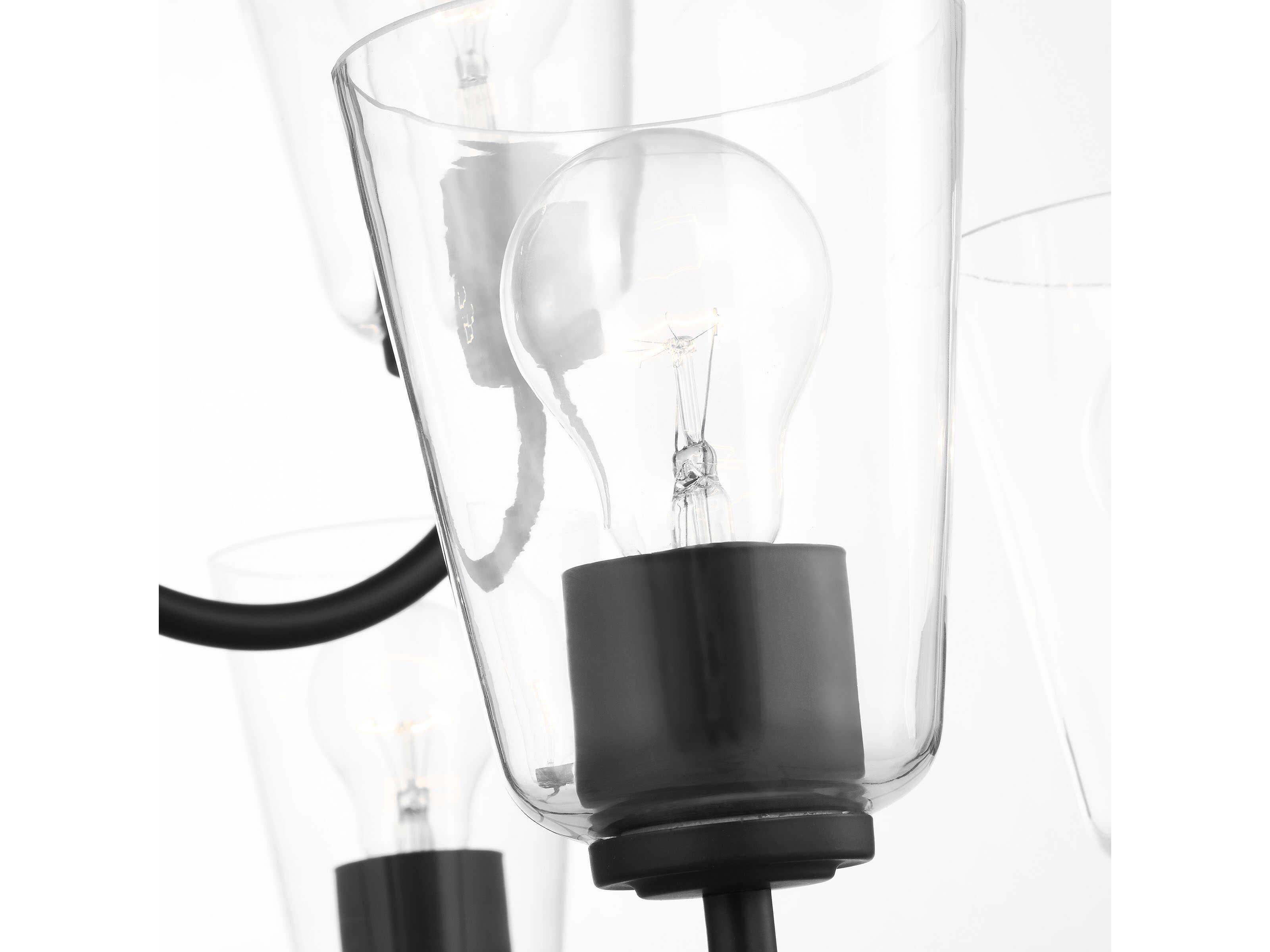 Generation Lighting Miles 9-Light Midnight Black Bell Chandelier