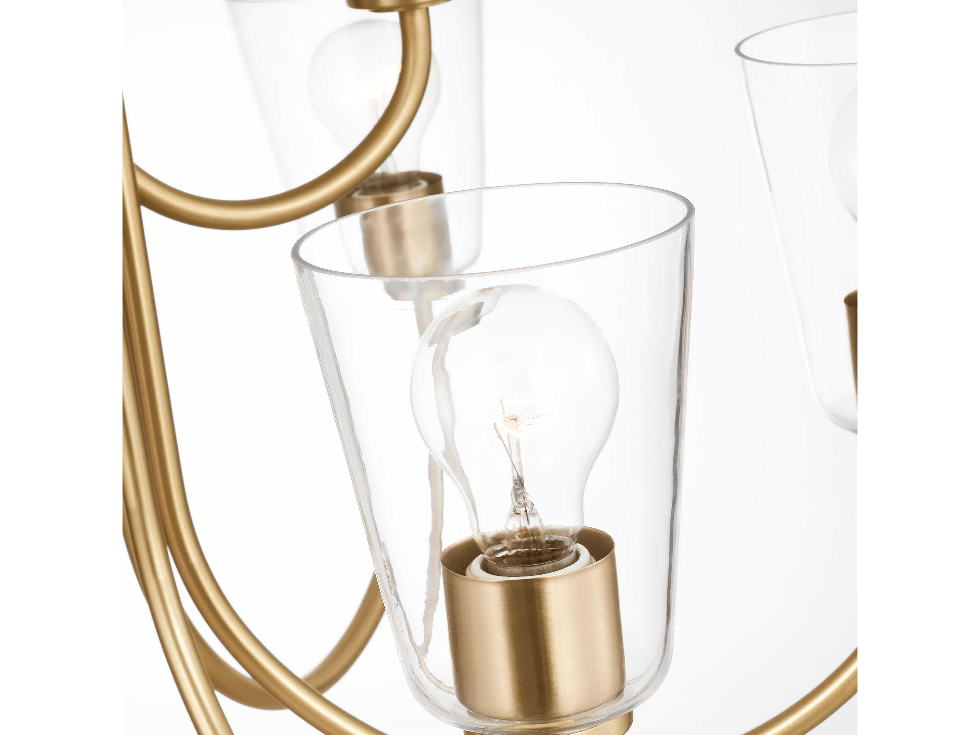 Generation Lighting Miles 9-Light Satin Brass Bell Chandelier