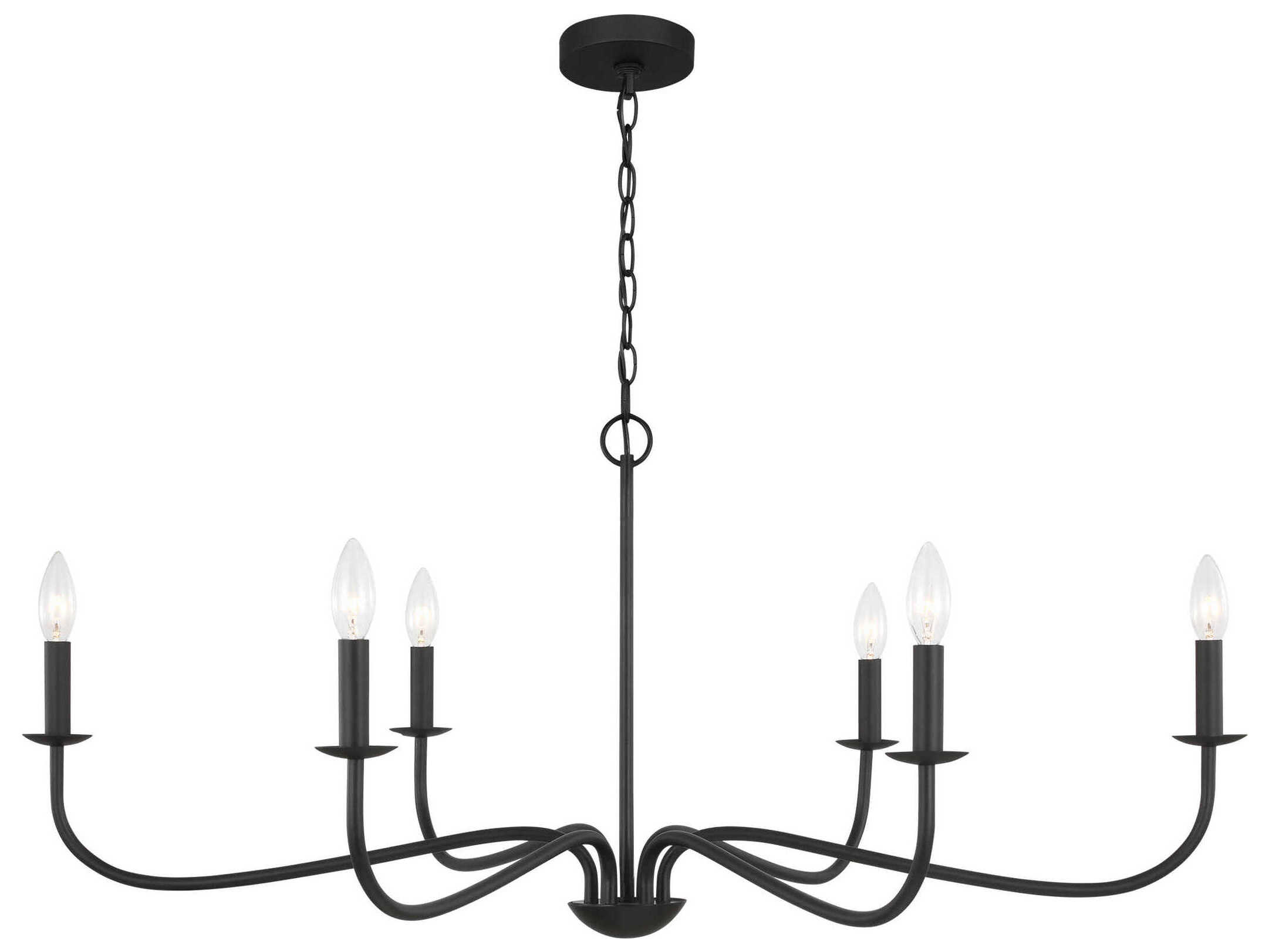 Generation Lighting Abells 6-Light Midnight Black Chandelier