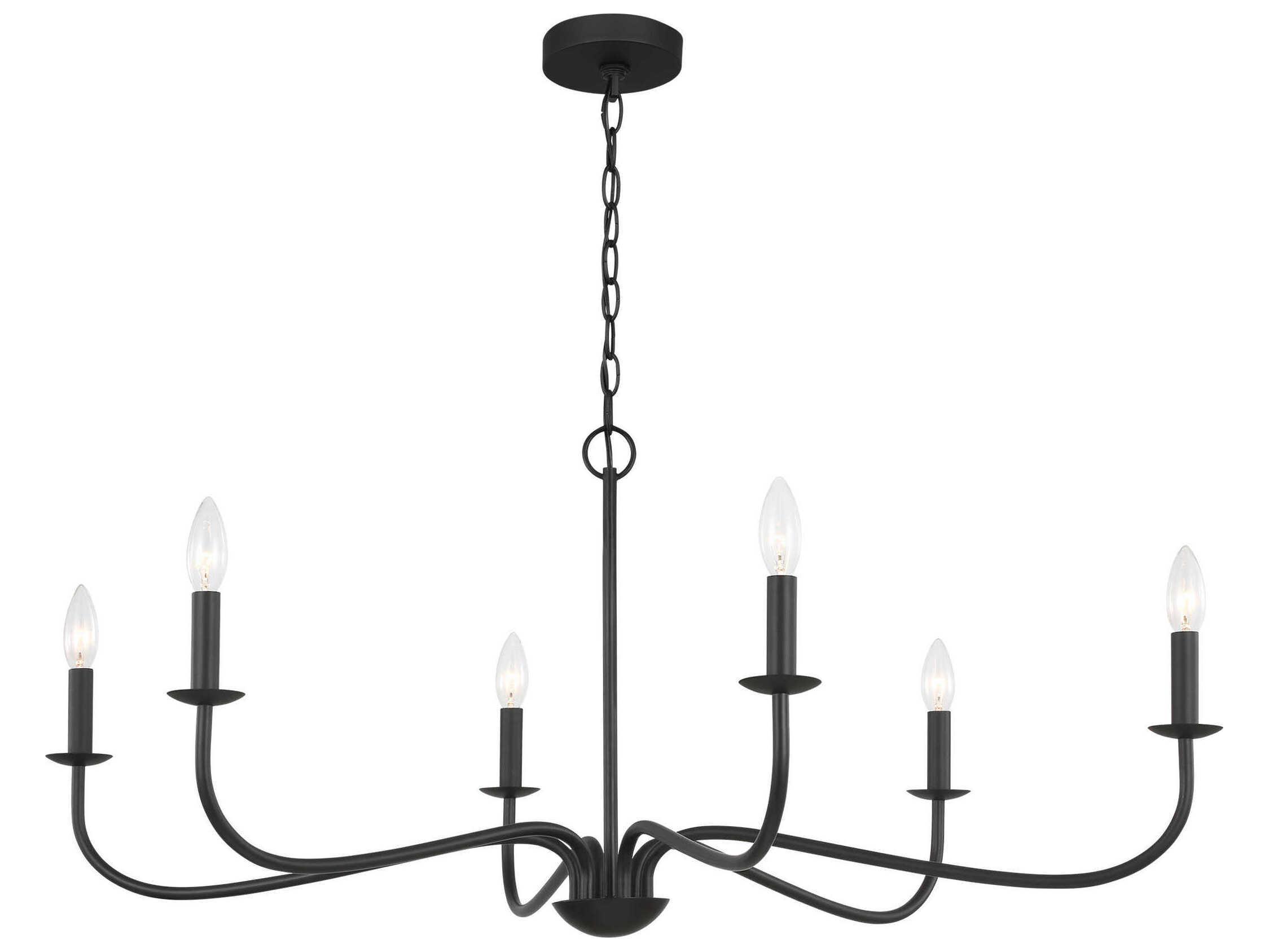Generation Lighting Abells 6-Light Midnight Black Chandelier