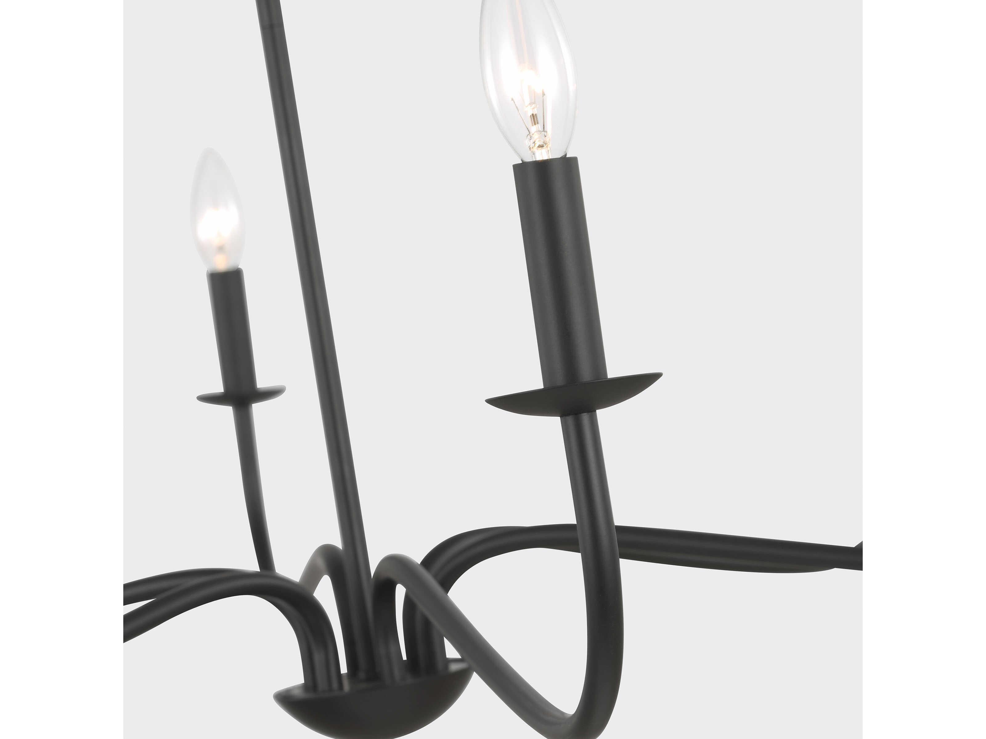 Generation Lighting Abells 6-Light Midnight Black Chandelier