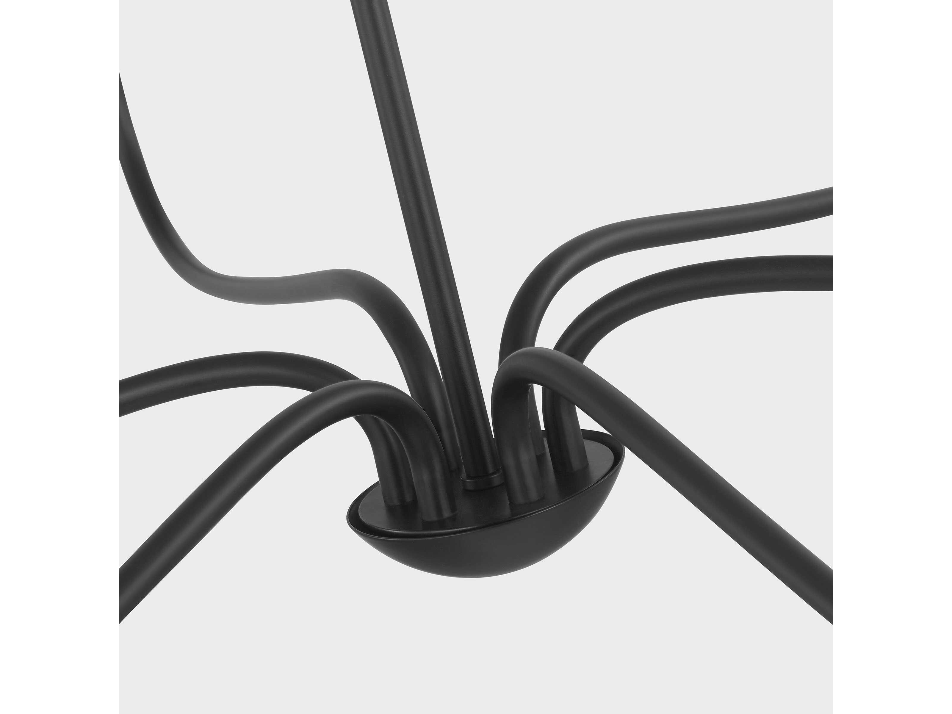 Generation Lighting Abells 6-Light Midnight Black Chandelier