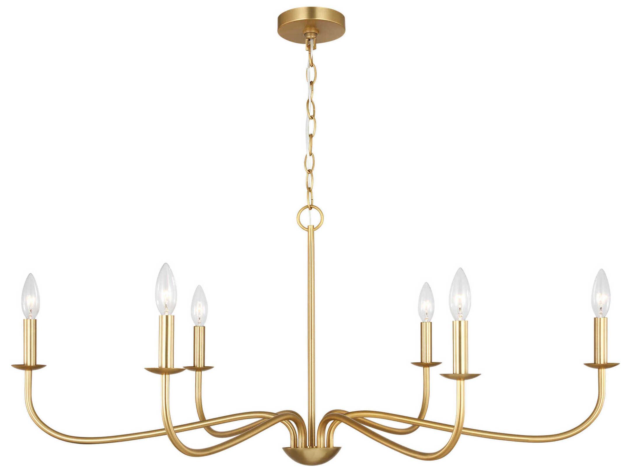 Generation Lighting Abells 6-Light Satin Brass Chandelier