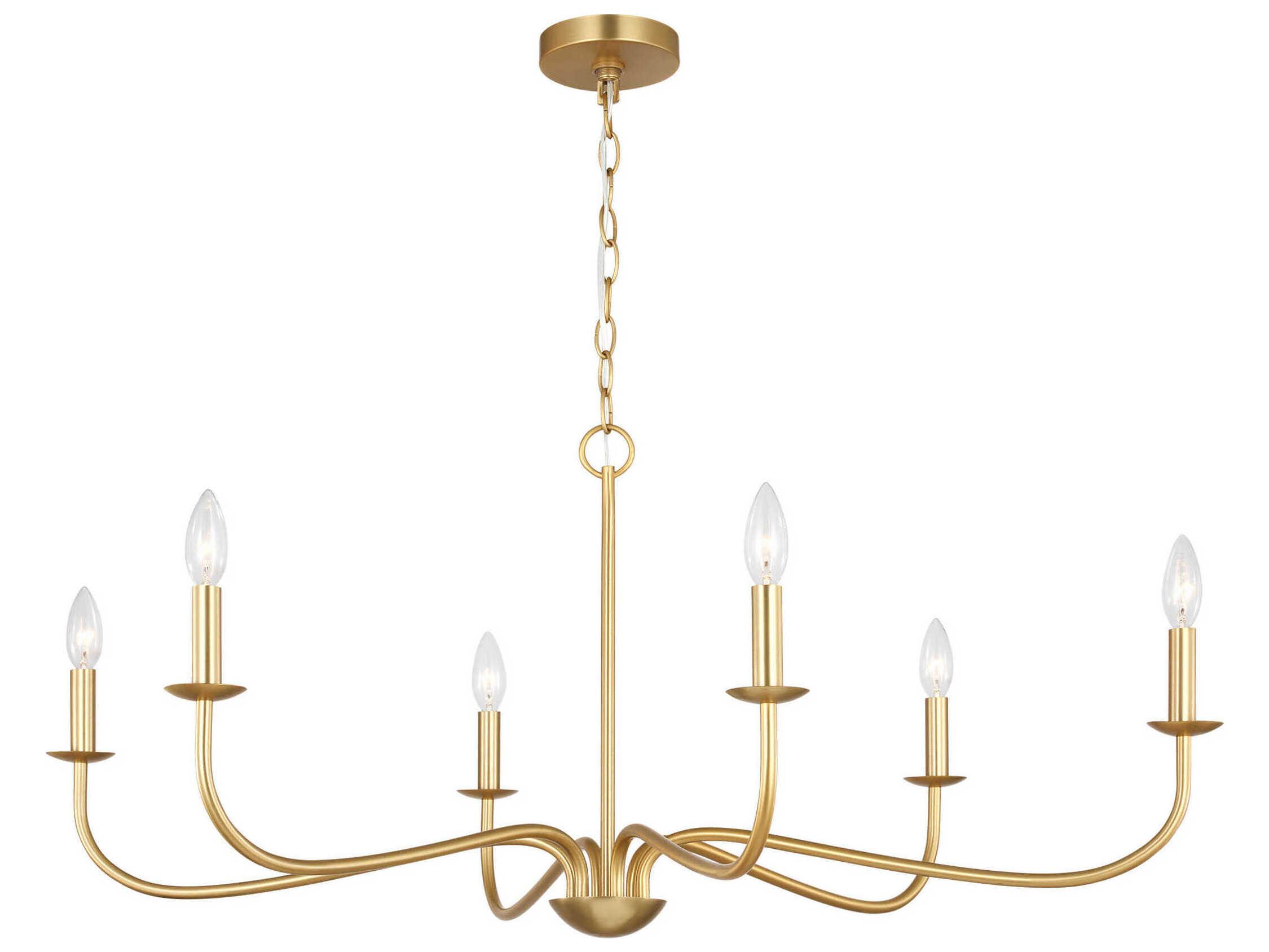 Generation Lighting Abells 6-Light Satin Brass Chandelier