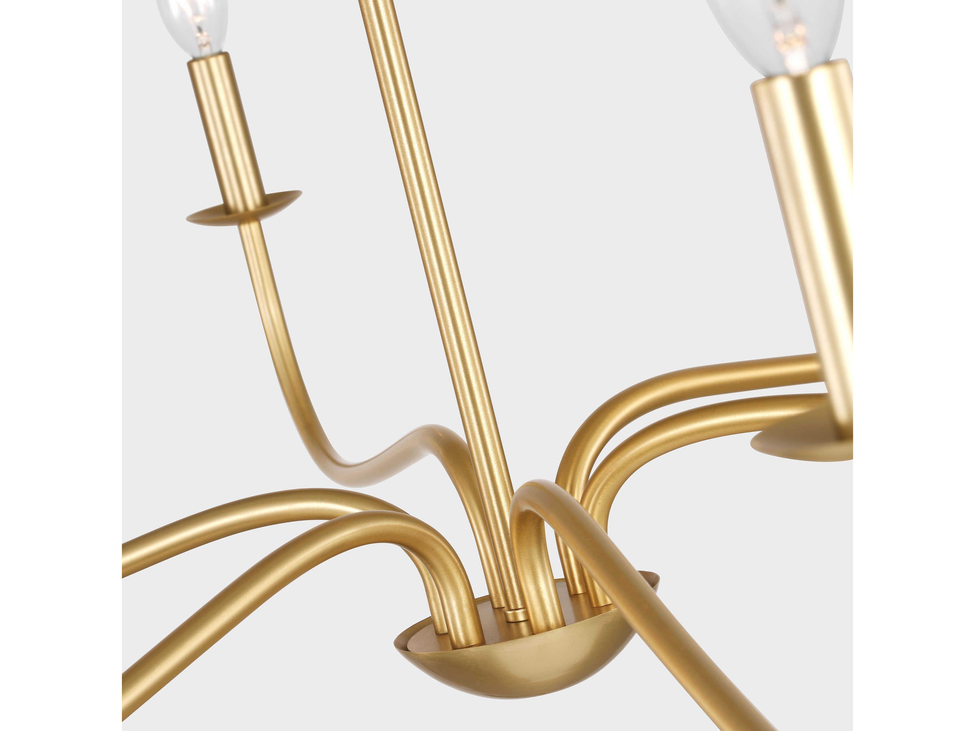 Generation Lighting Abells 6-Light Satin Brass Chandelier