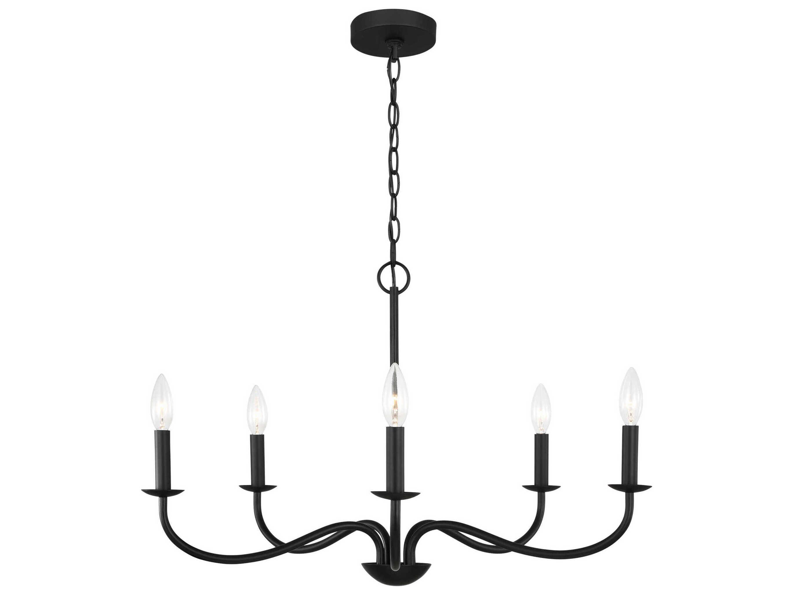 Generation Lighting Abells 5-Light Midnight Black Chandelier