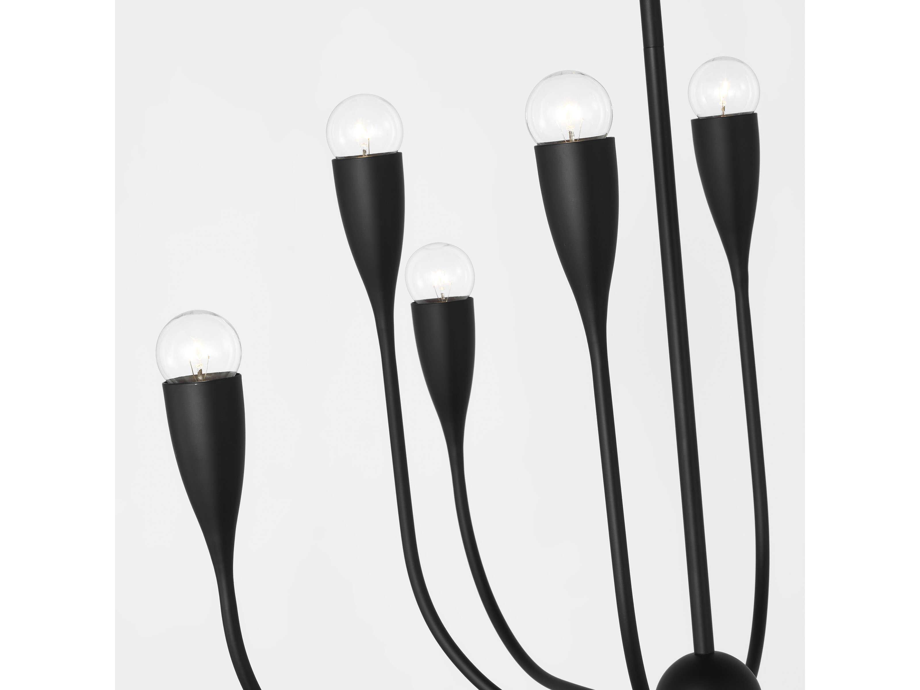 Generation Lighting Maya 8-Light Midnight Black Chandelier