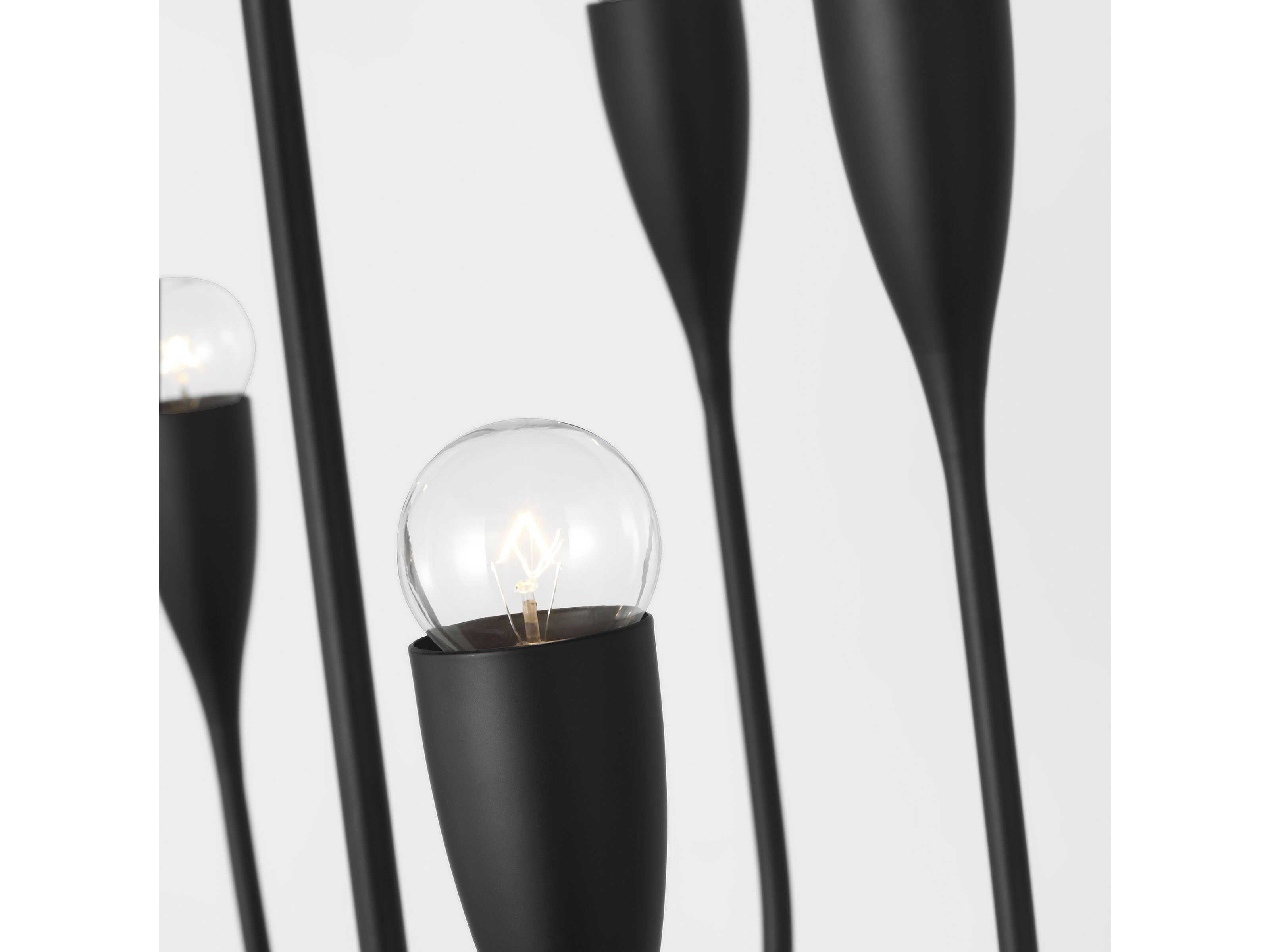 Generation Lighting Maya 8-Light Midnight Black Chandelier