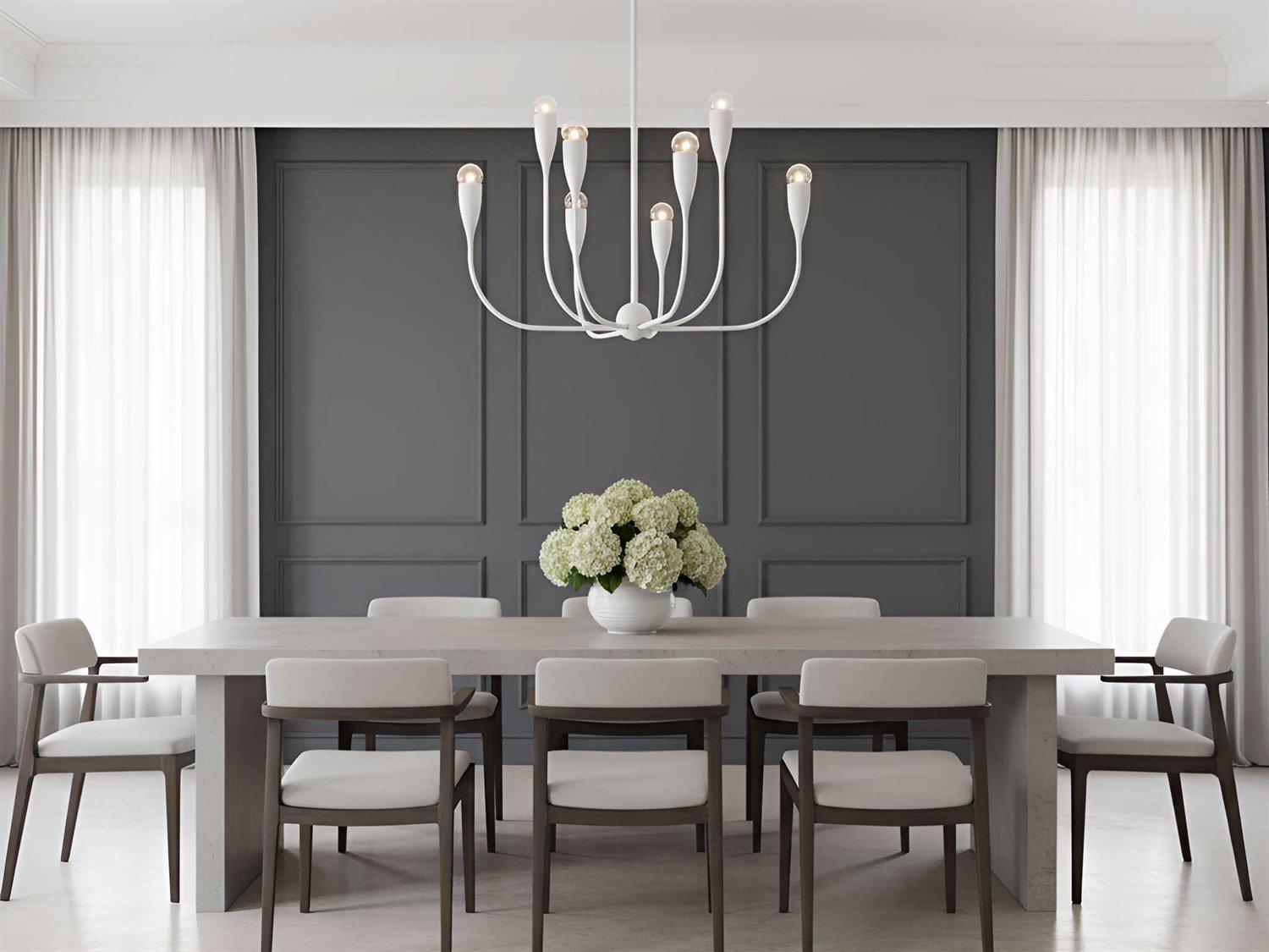 Generation Lighting Maya 8-Light Matte White Chandelier