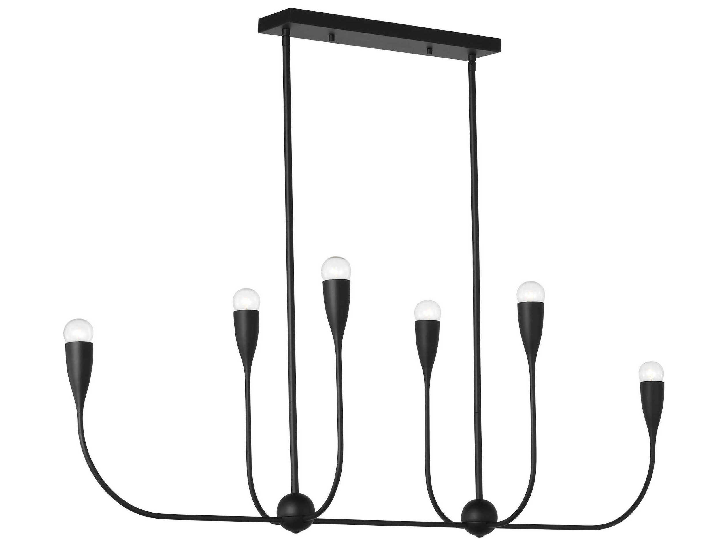 Generation Lighting Maya 6-Light Midnight Black Island Pendant