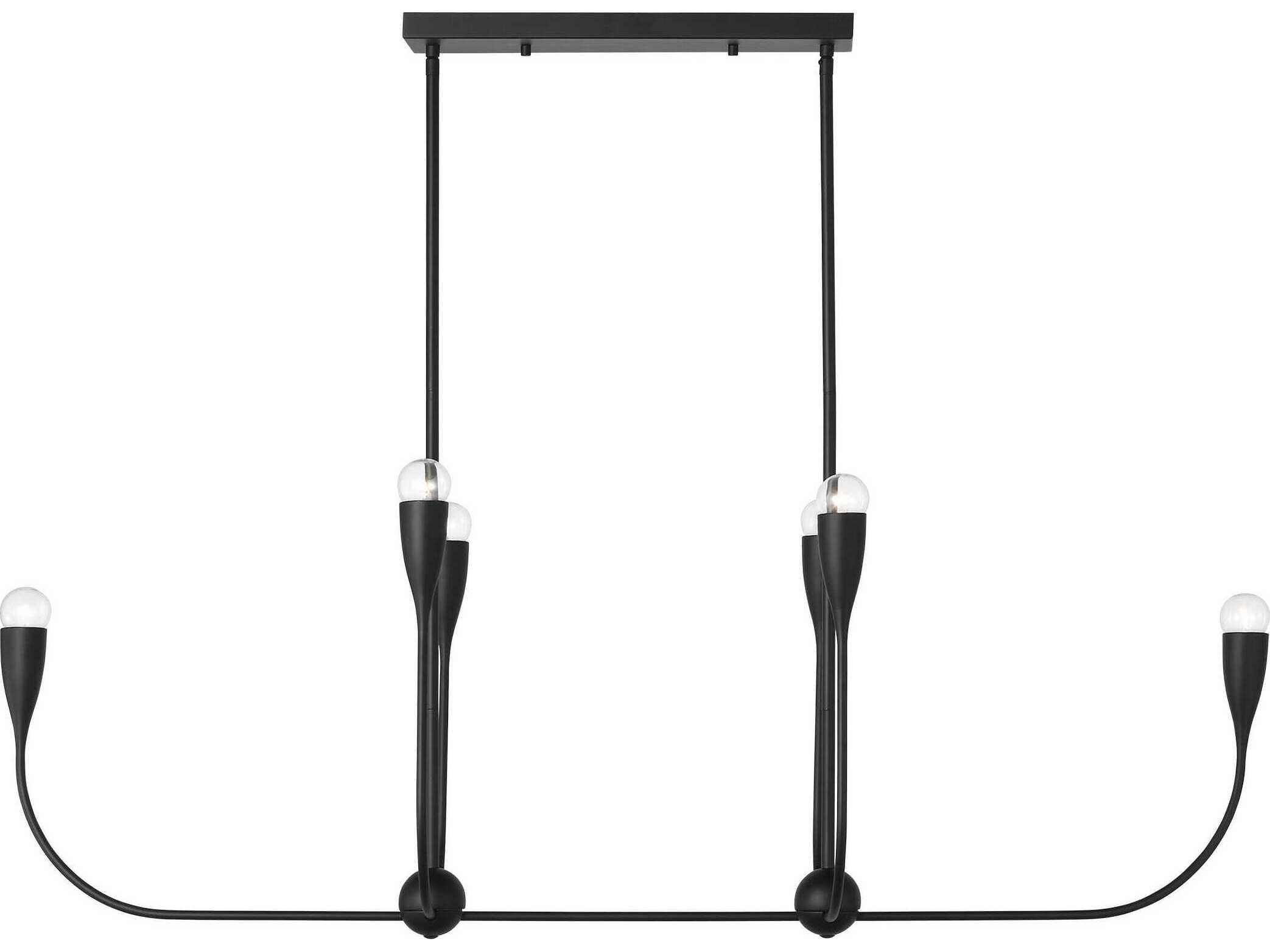 Generation Lighting Maya 6-Light Midnight Black Island Pendant