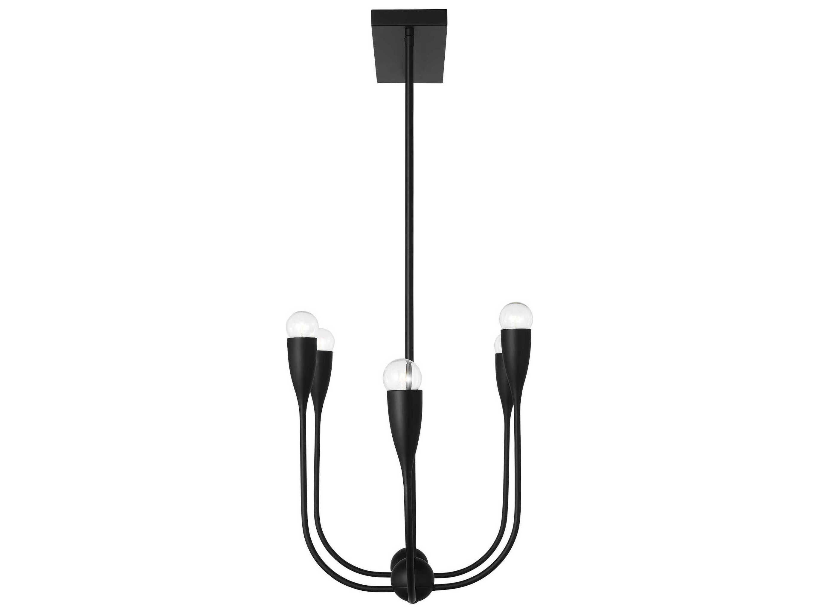 Generation Lighting Maya 6-Light Midnight Black Island Pendant