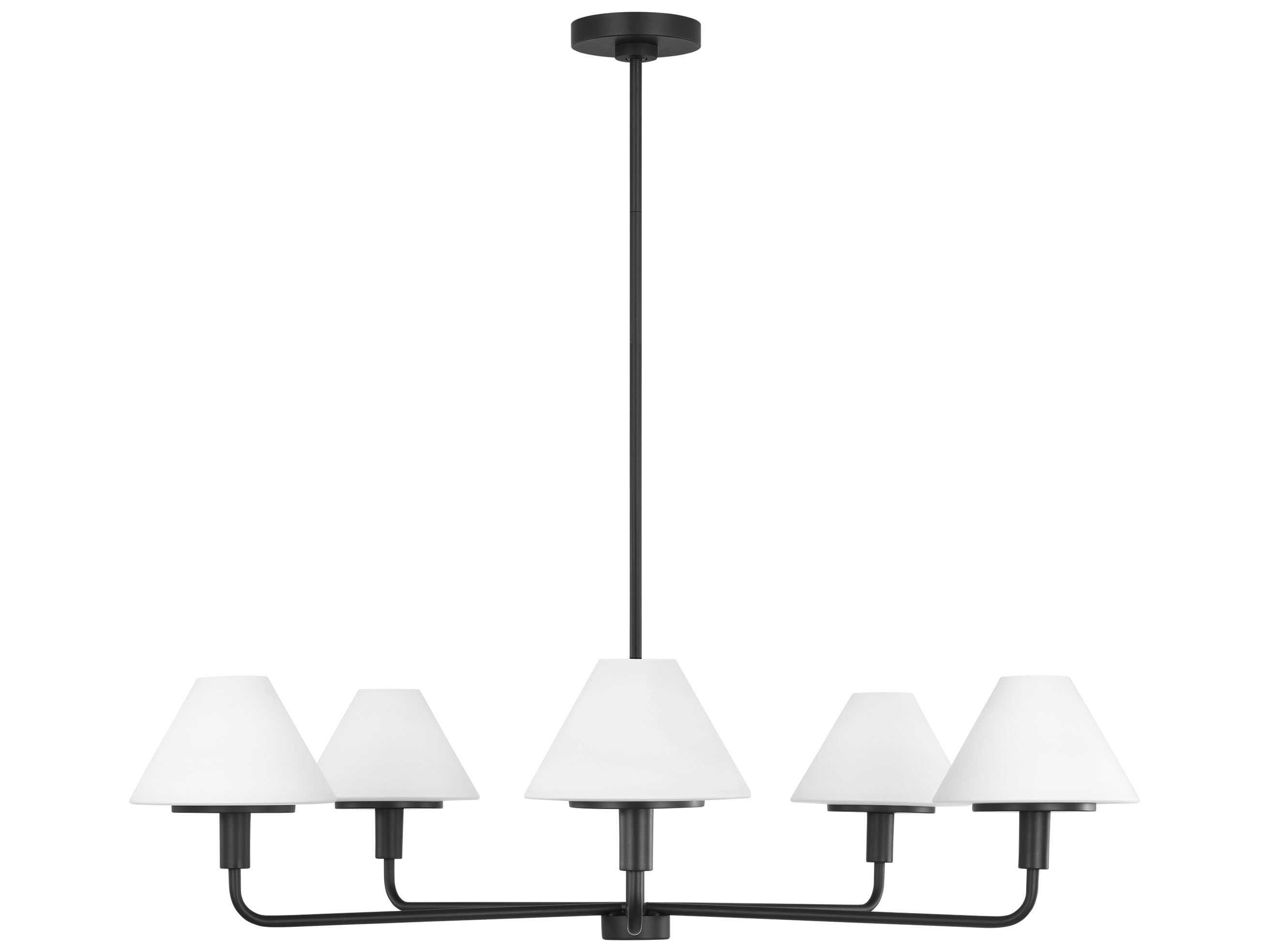 Generation Lighting Mendota 5-Light Midnight Black Chandelier