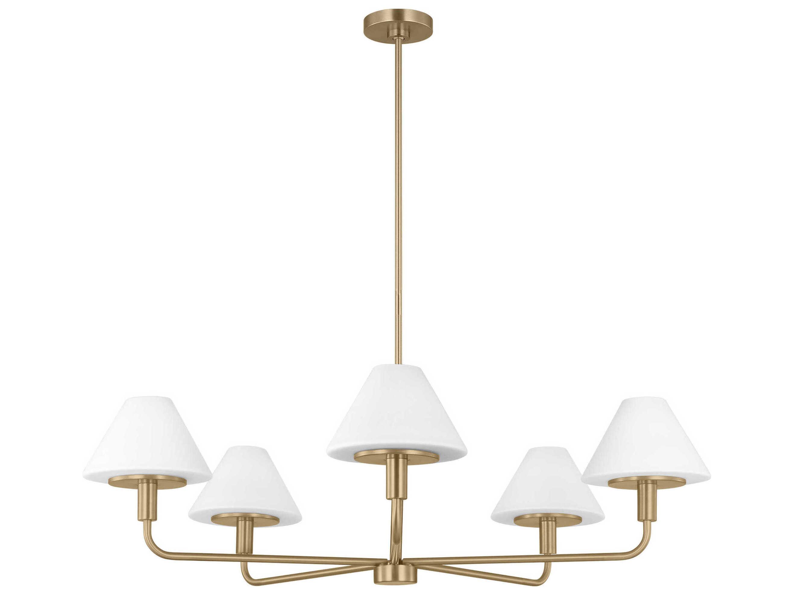 Generation Lighting Mendota 5-Light Satin Brass Chandelier