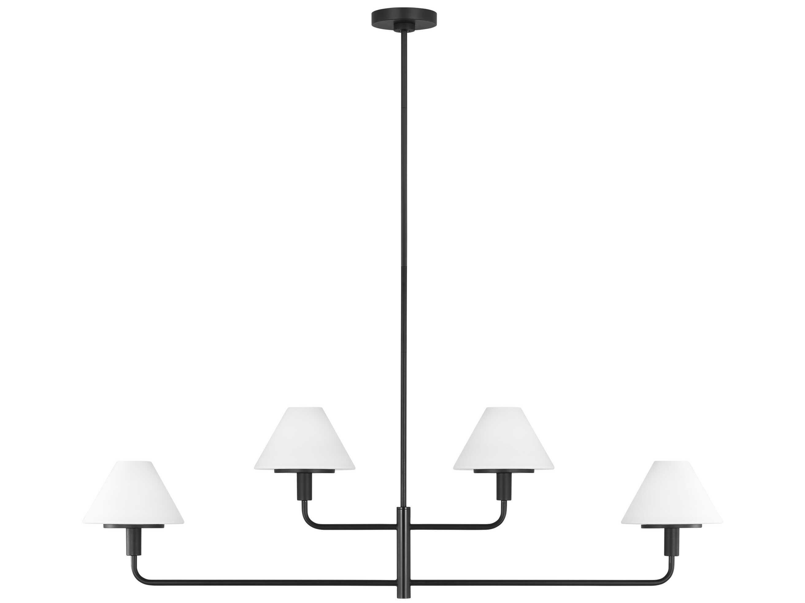 Generation Lighting Mendota 4-Light Midnight Black Chandelier
