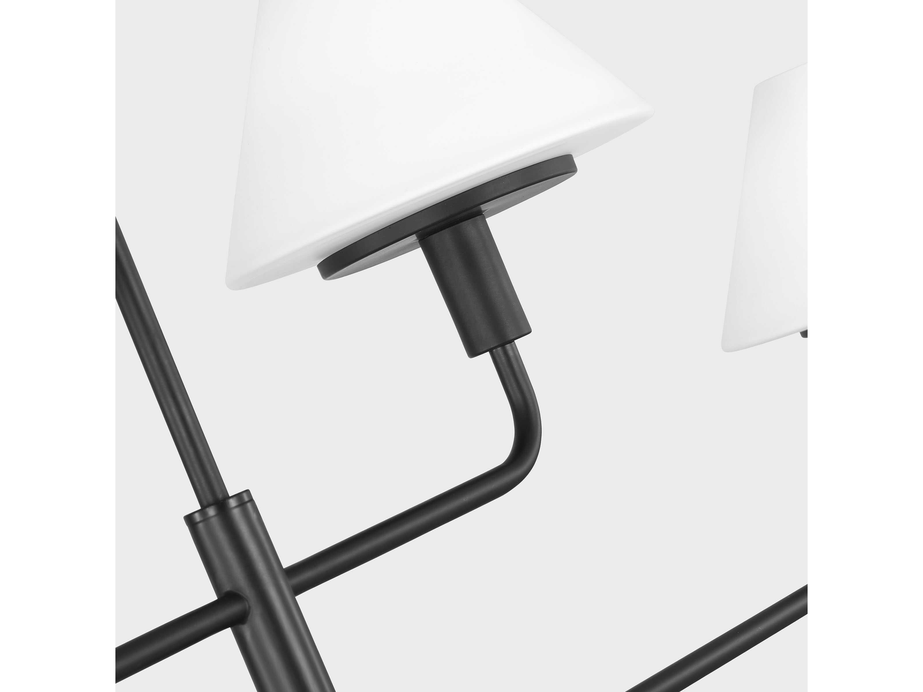 Generation Lighting Mendota 4-Light Midnight Black Chandelier