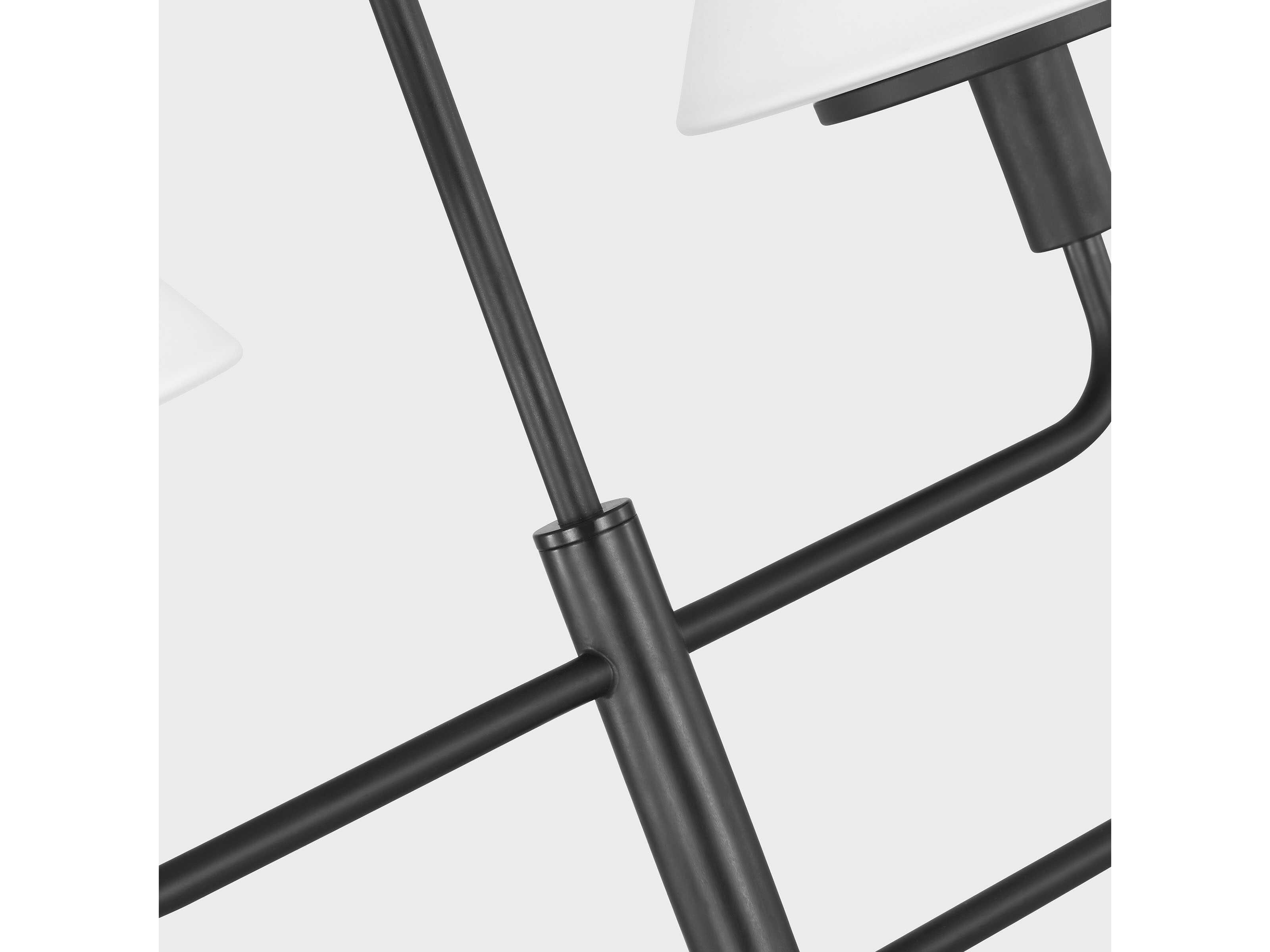 Generation Lighting Mendota 4-Light Midnight Black Chandelier