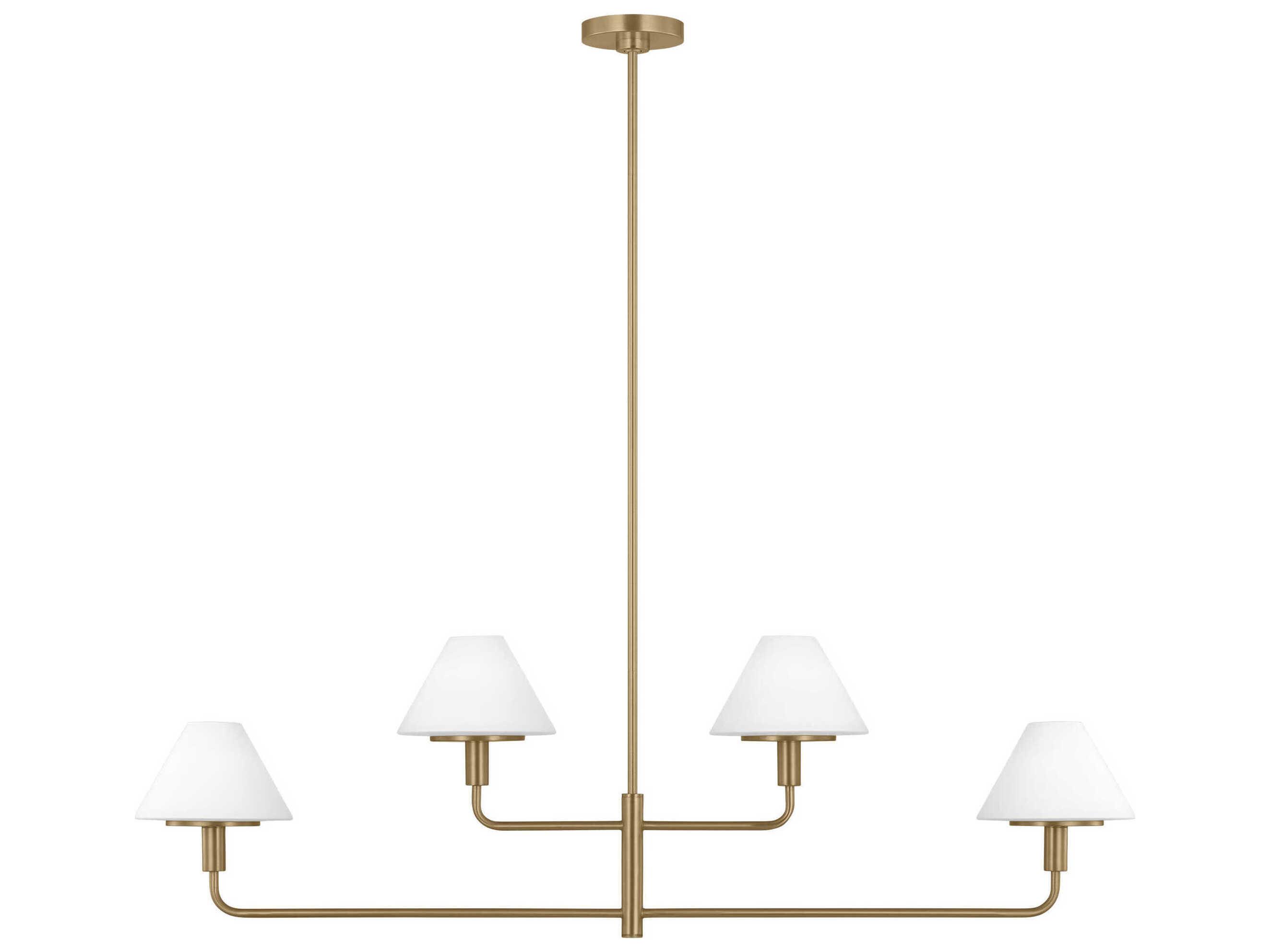 Generation Lighting Mendota 4-Light Satin Brass Chandelier