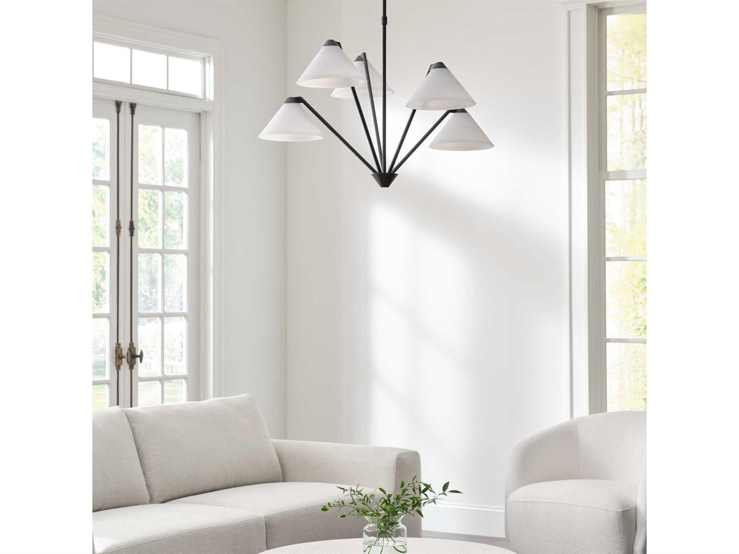 Generation Lighting Werley 5-Light Midnight Black Chandelier