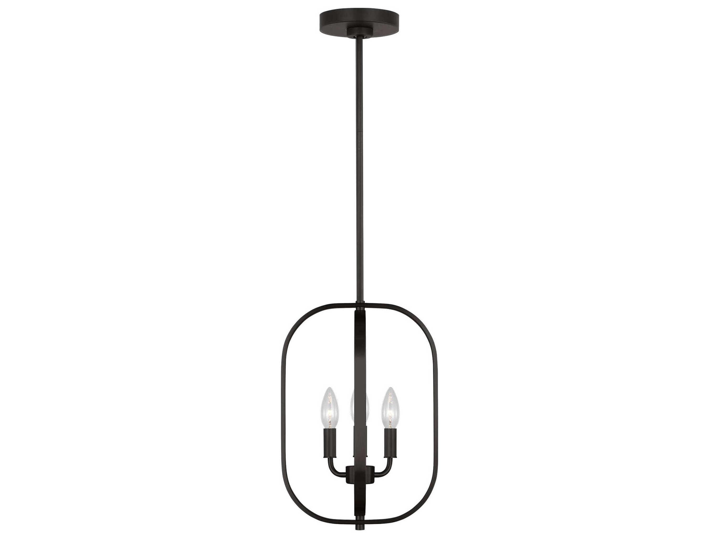 Generation Lighting Loretto 3-Light Midnight Black Chandelier