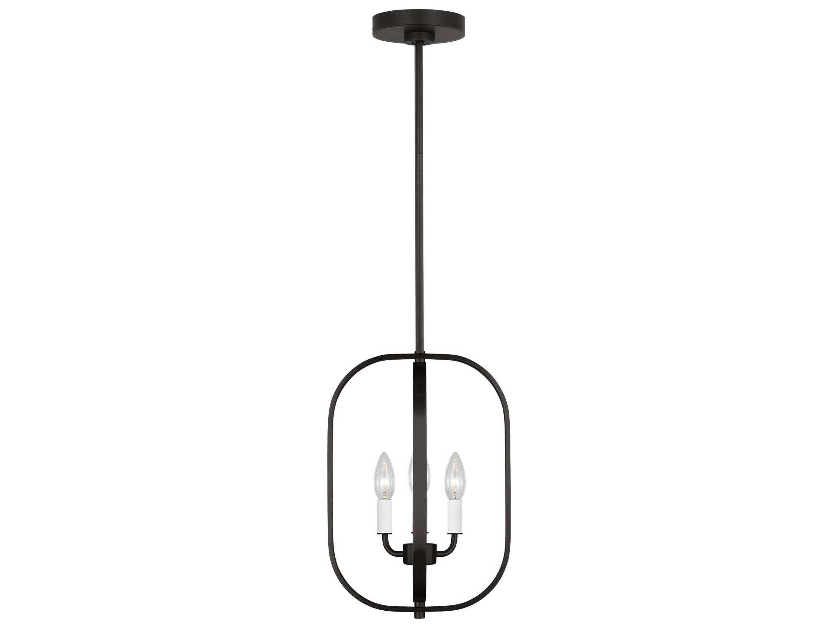 Generation Lighting Loretto 3-Light Midnight Black Chandelier