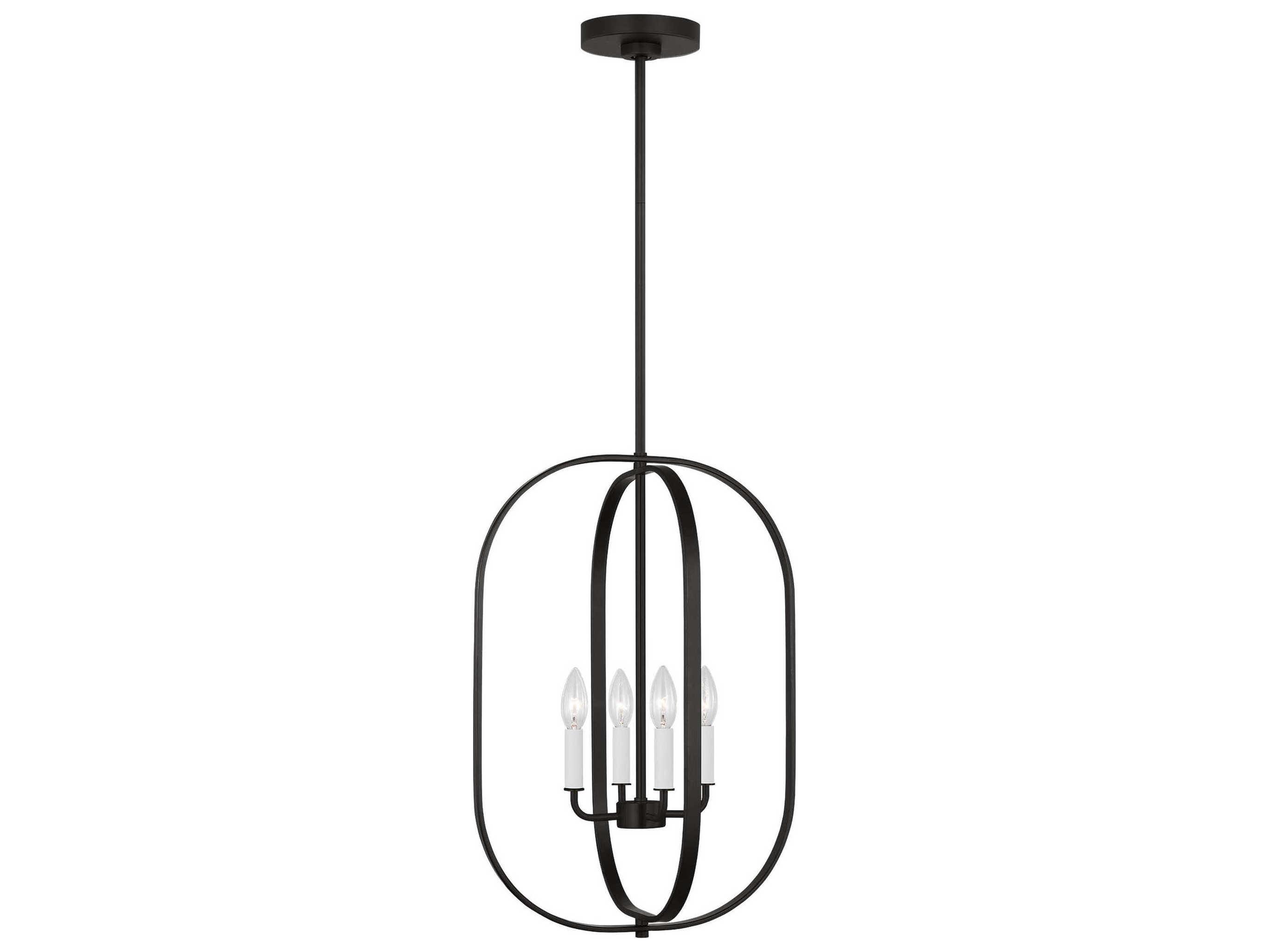 Generation Lighting Loretto 4-Light Midnight Black Chandelier