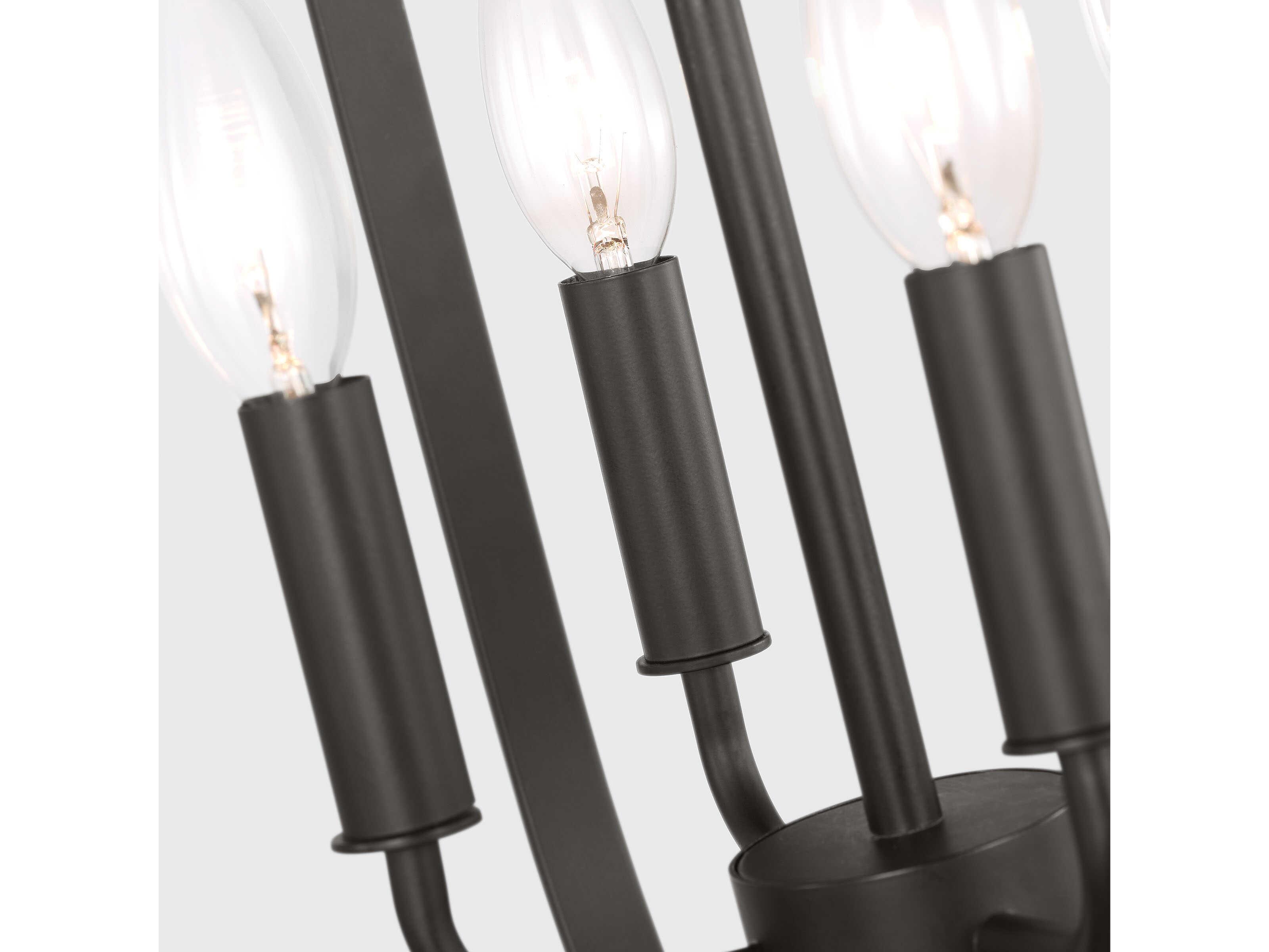 Generation Lighting Loretto 4-Light Midnight Black Chandelier