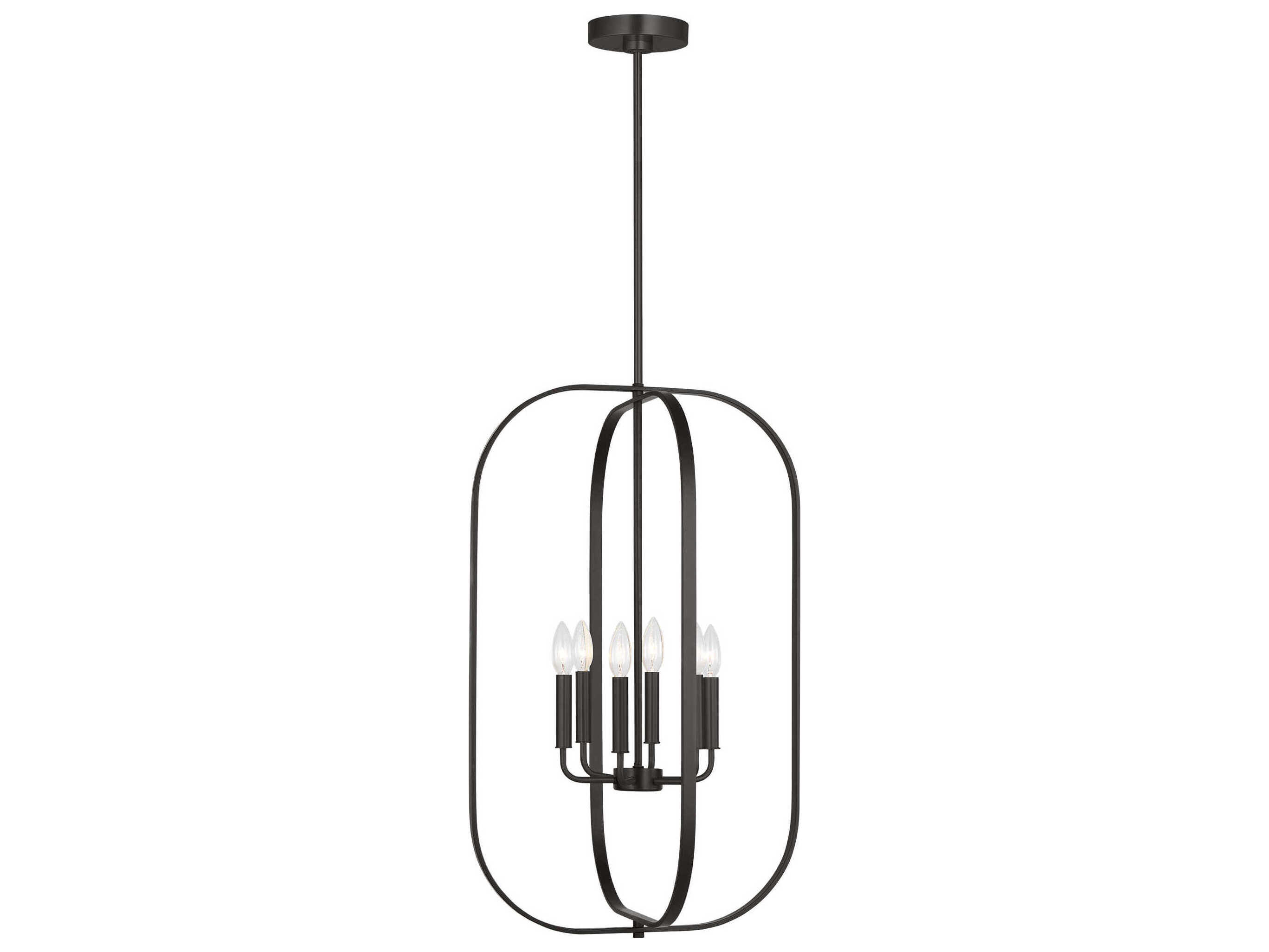 Generation Lighting Loretto 6-Light Midnight Black Chandelier
