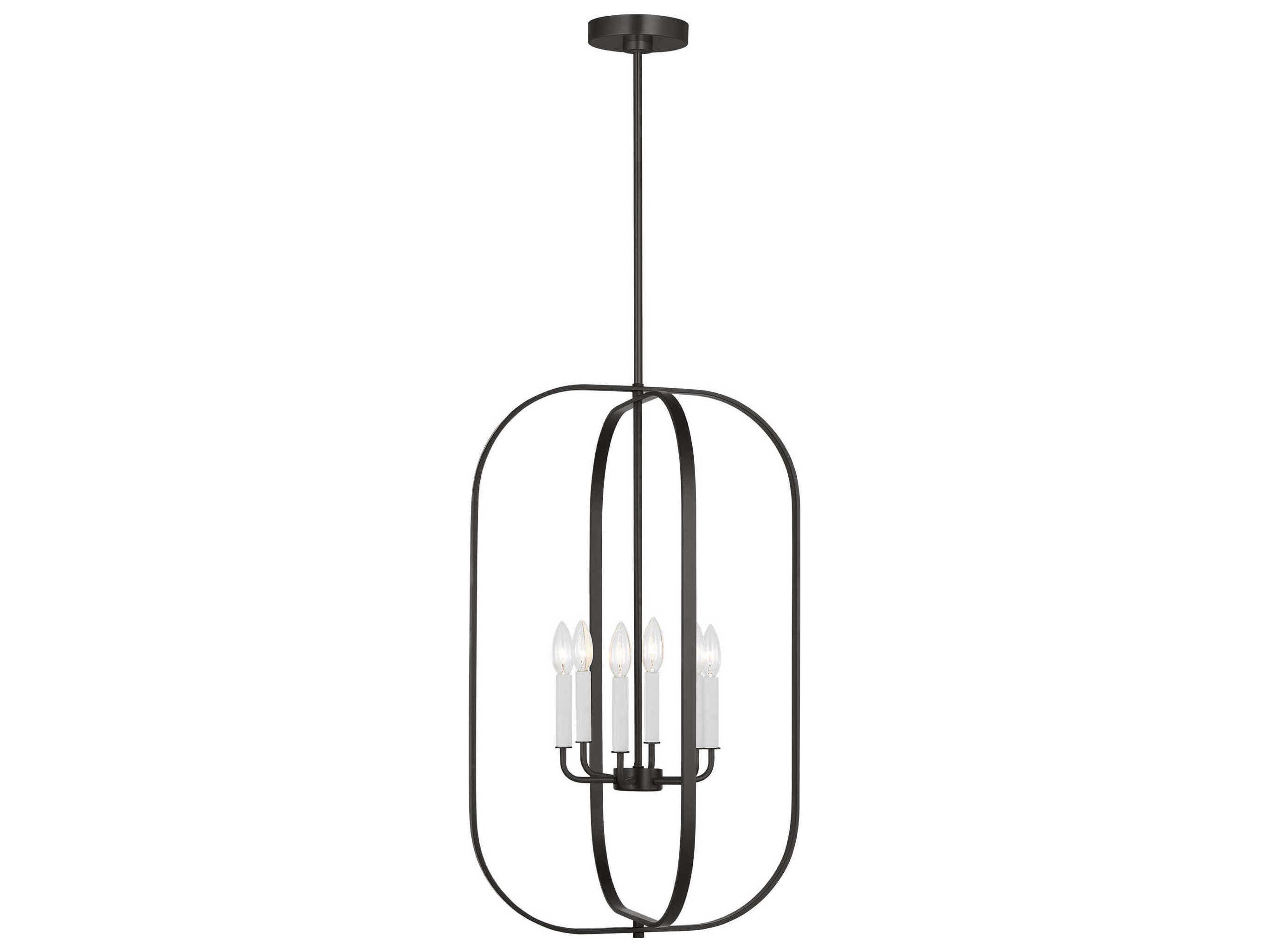 Generation Lighting Loretto 6-Light Midnight Black Chandelier