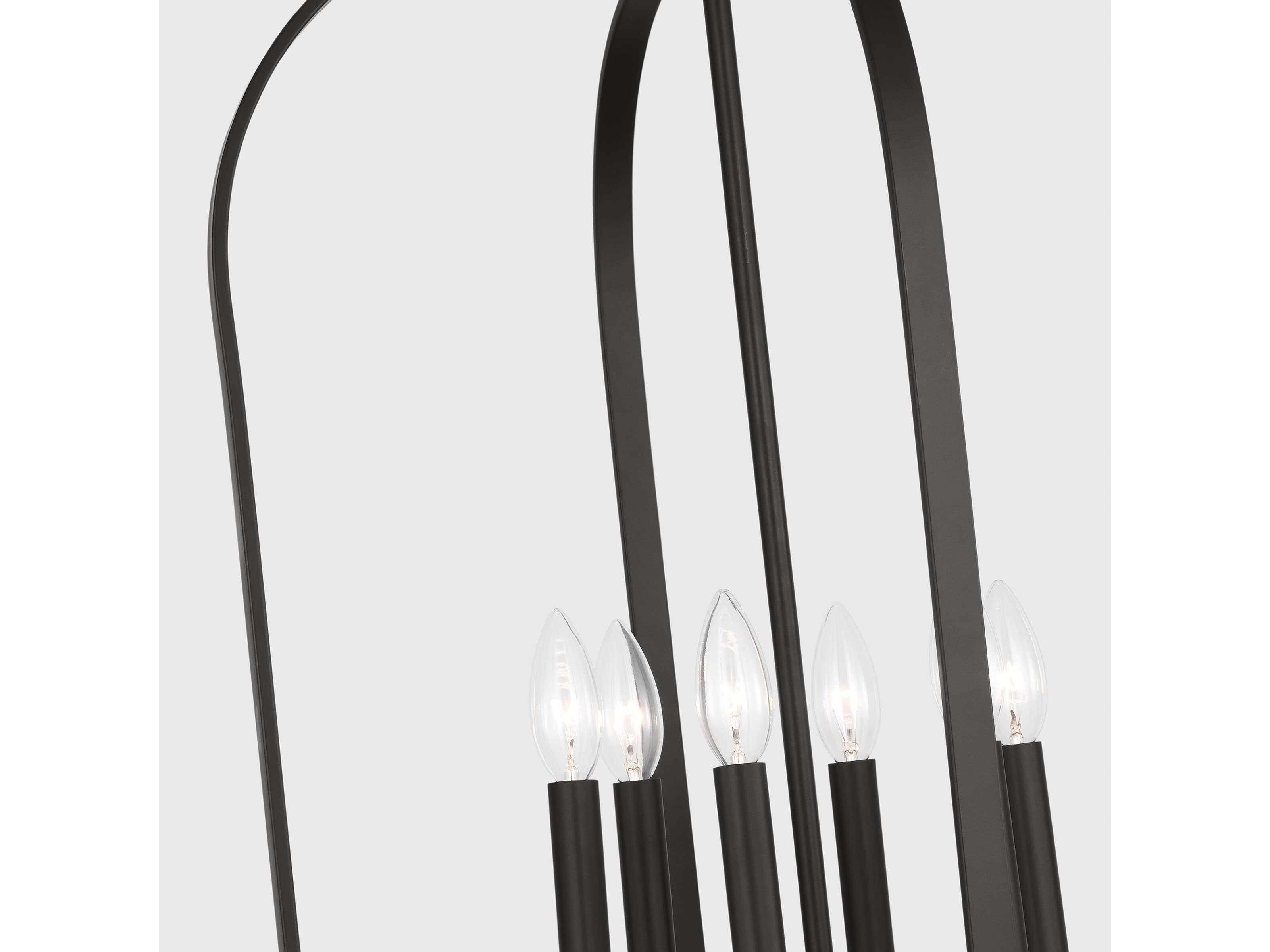 Generation Lighting Loretto 6-Light Midnight Black Chandelier