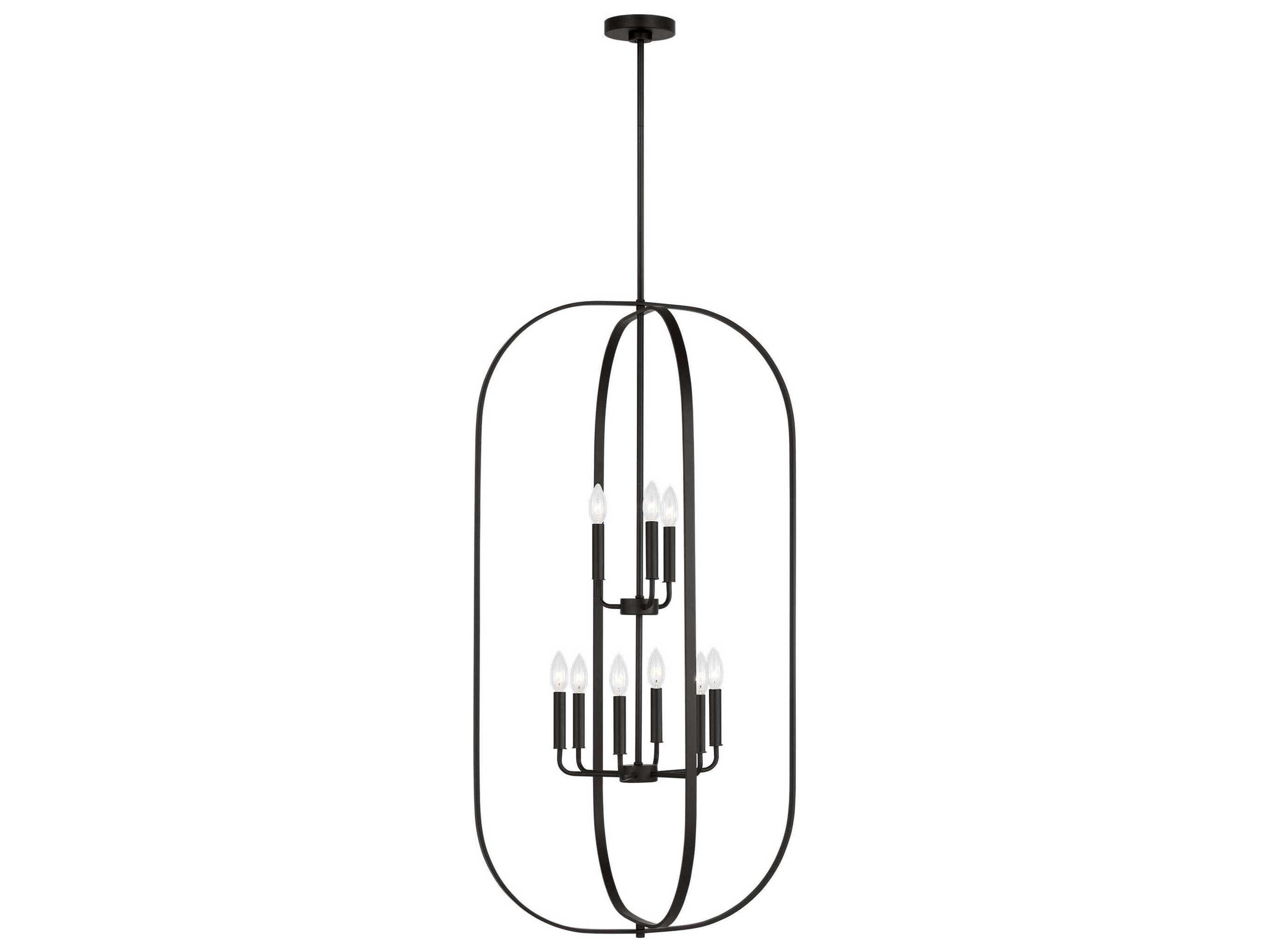 Generation Lighting Loretto 9-Light Midnight Black Chandelier
