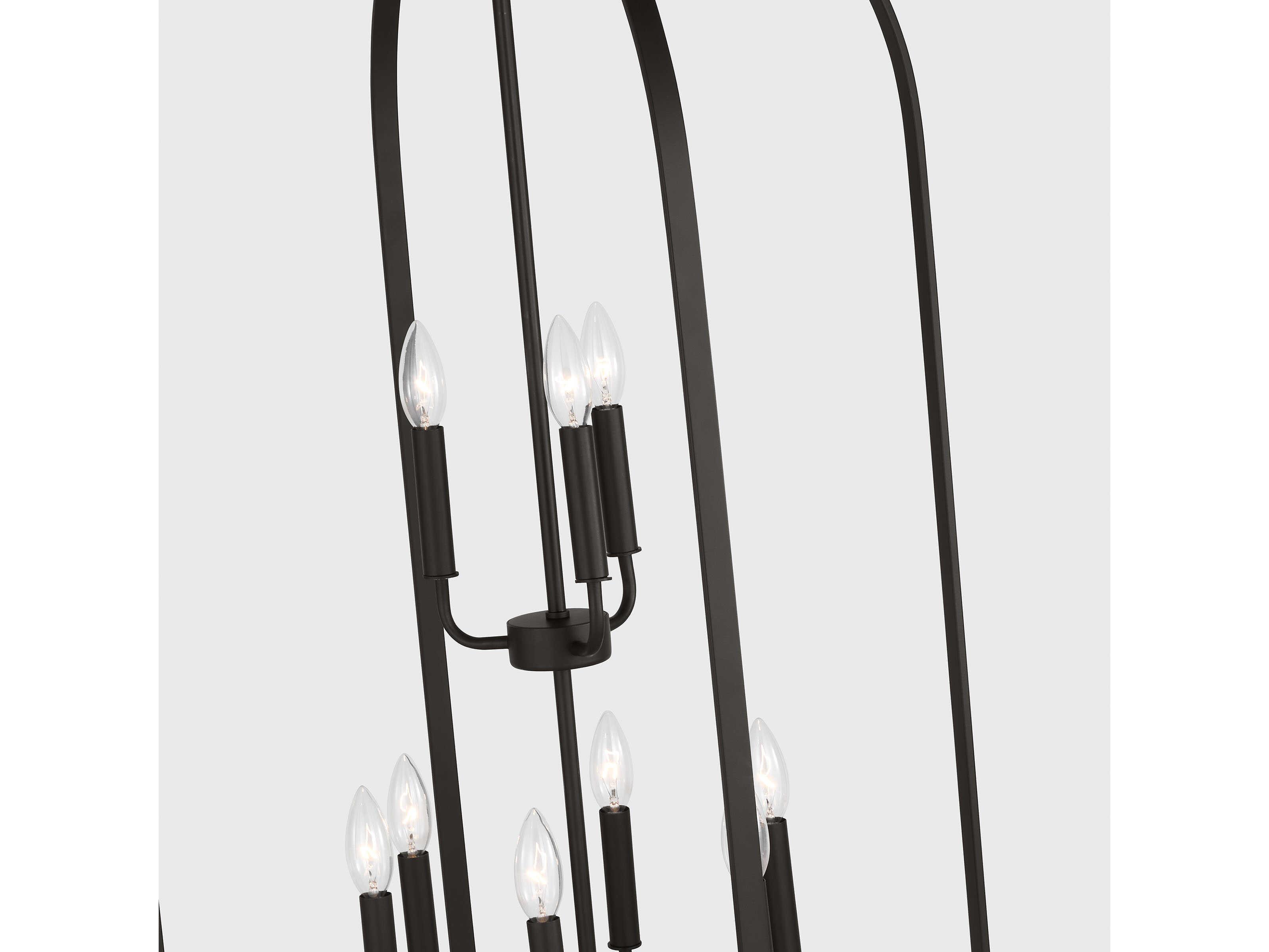 Generation Lighting Loretto 9-Light Midnight Black Chandelier