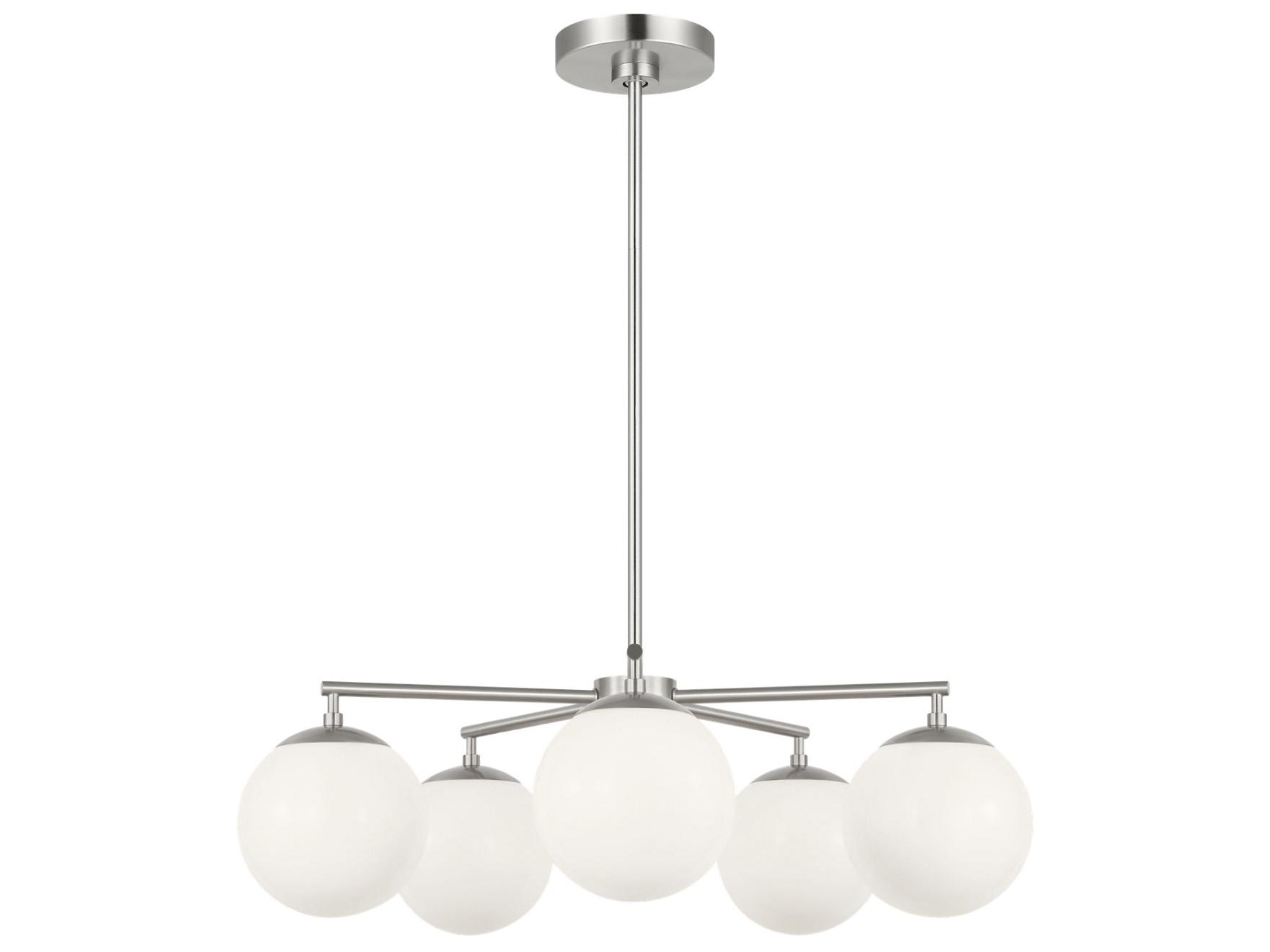 Generation Lighting Nube 5-Light Brushed Nickel Globe Chandelier