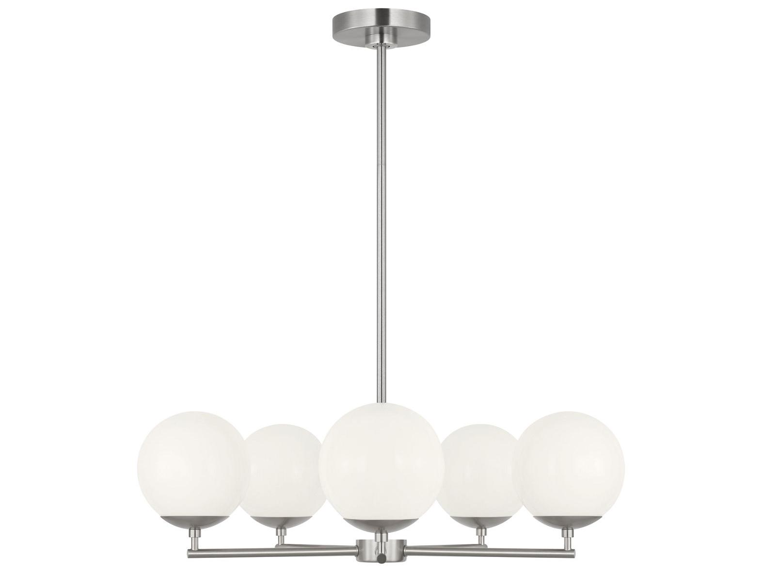 Generation Lighting Nube 5-Light Brushed Nickel Globe Chandelier