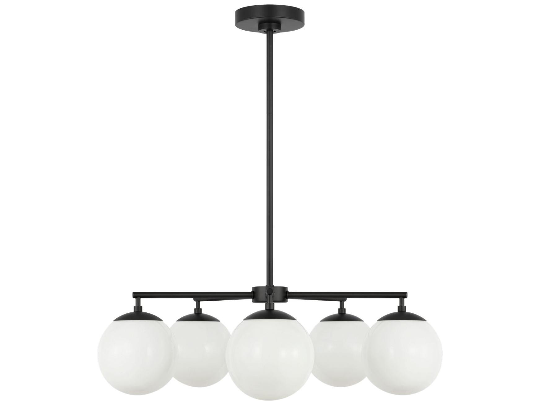 Generation Lighting Nube 5-Light Midnight Black Globe Chandelier