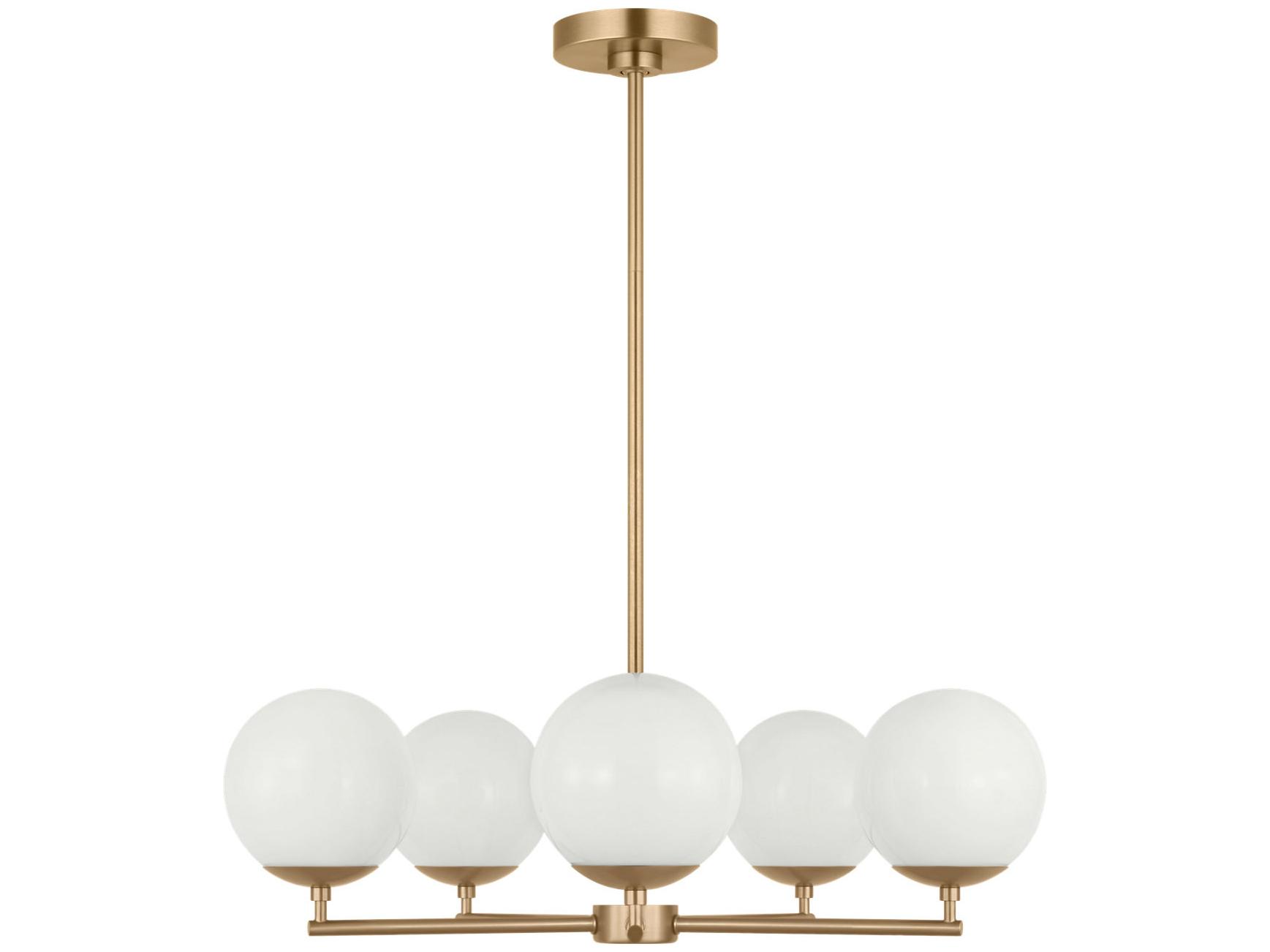 Generation Lighting Nube 5-Light Satin Brass Globe Chandelier