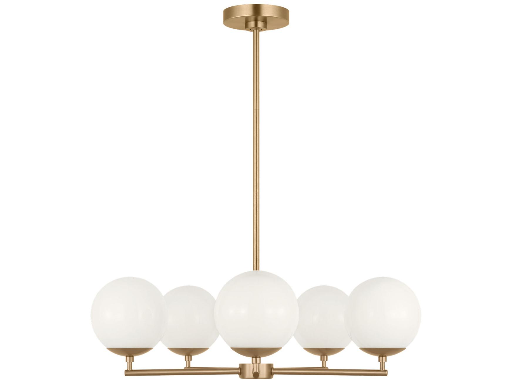 Generation Lighting Nube 5-Light Satin Brass Globe Chandelier