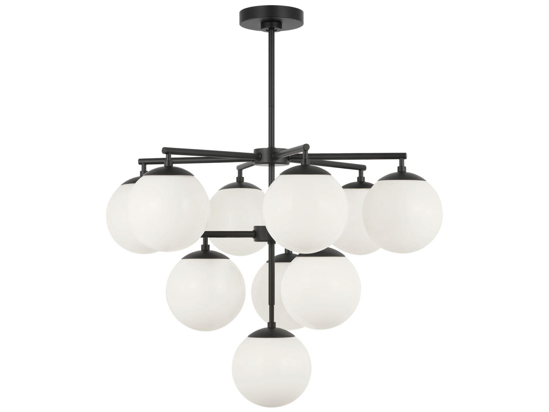 Generation Lighting Nube 10-Light Midnight Black Globe Chandelier