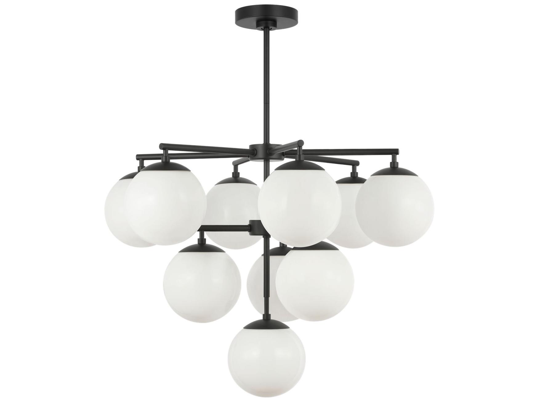 Generation Lighting Nube 10-Light Midnight Black Globe Chandelier