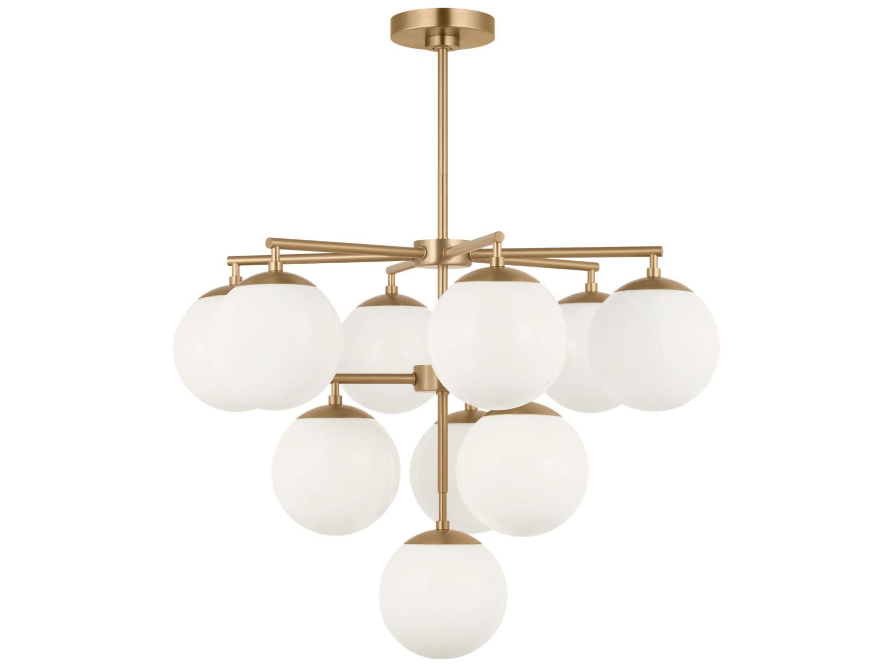 Generation Lighting Nube 10-Light Satin Brass Globe Chandelier