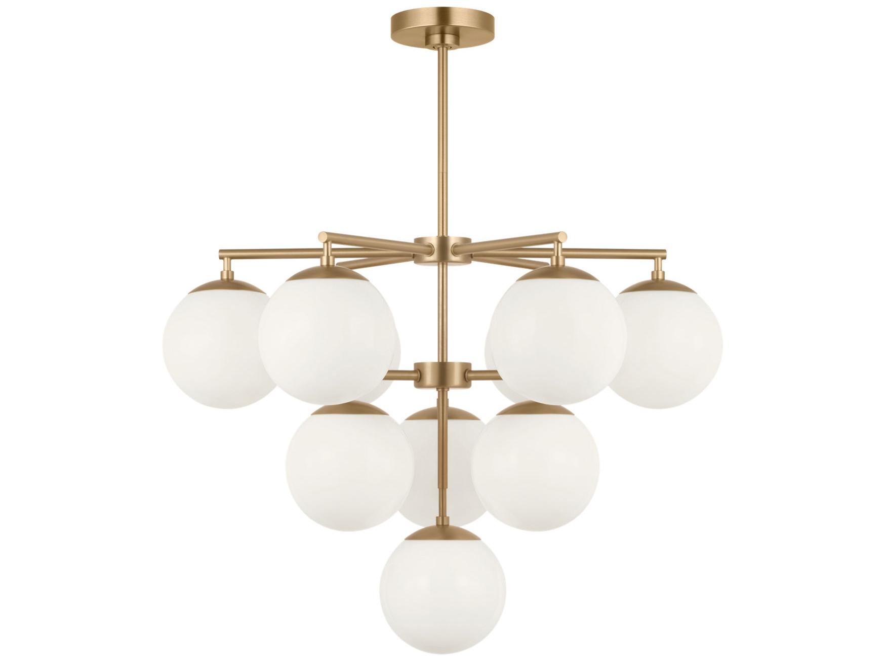 Generation Lighting Nube 10-Light Satin Brass Globe Chandelier