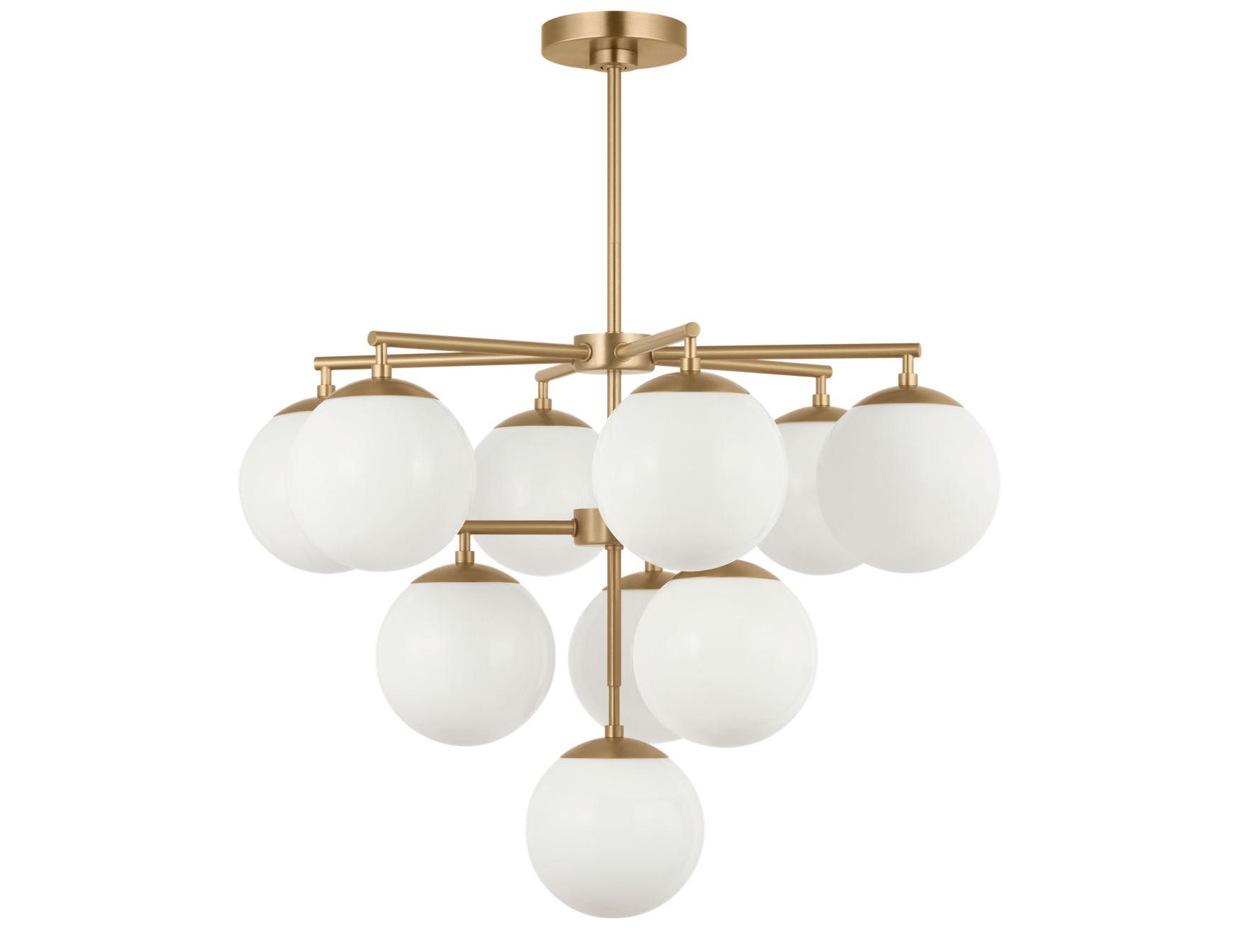 Generation Lighting Nube 10-Light Satin Brass Globe Chandelier