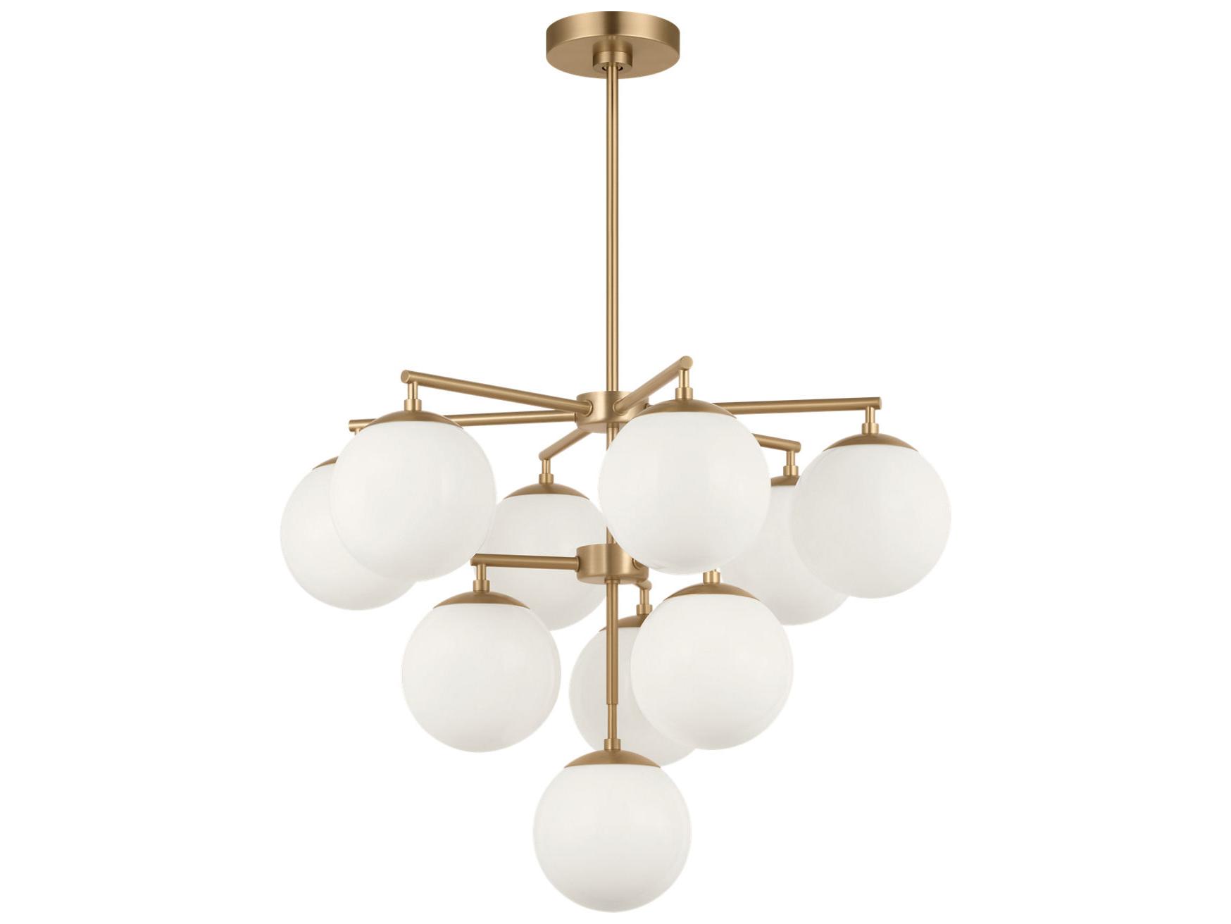 Generation Lighting Nube 10-Light Satin Brass Globe Chandelier